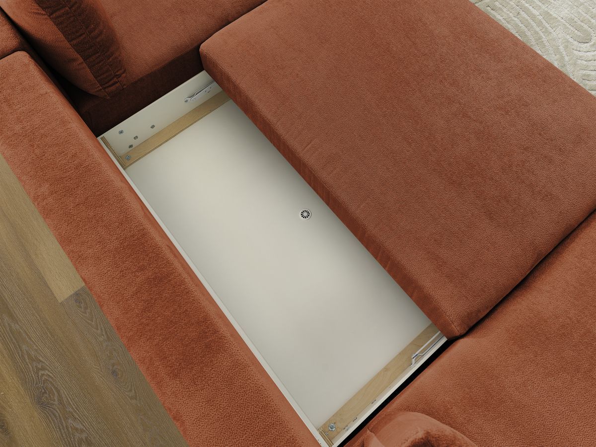 Bobochic Lucien Wohnlandschaft Stoff Orange Ecke links