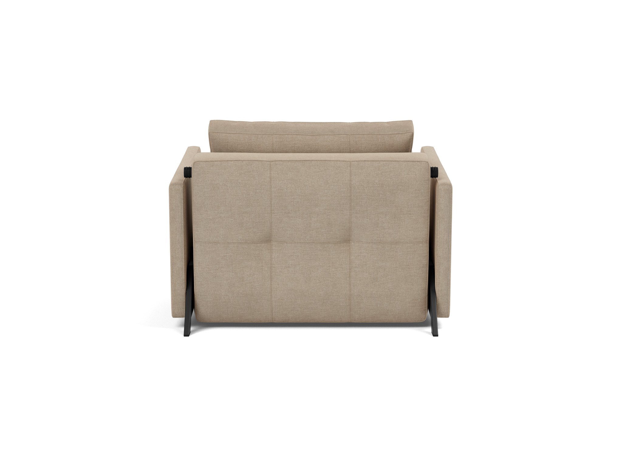 Schlafsessel Cubed 90 mit Armlehnen Flachgewebe Phobos 587-Mocha