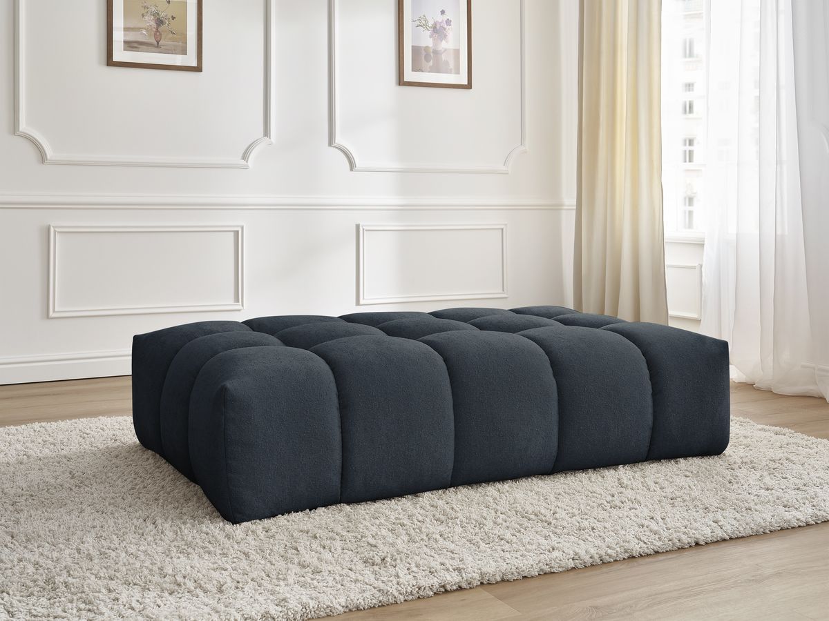 Bobochic Everest Pouf 166 × 100 cm Strukturstoff Dunkelblau