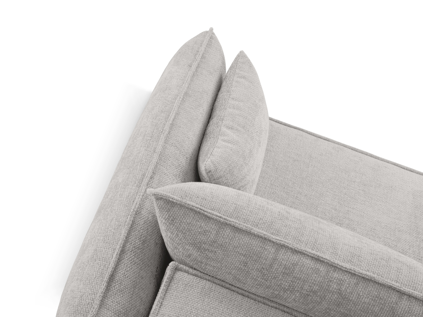 Micadoni Ecksofa Kaelle 4-Sitzer mit Schlaffunktion Links Chenille Hellgrau