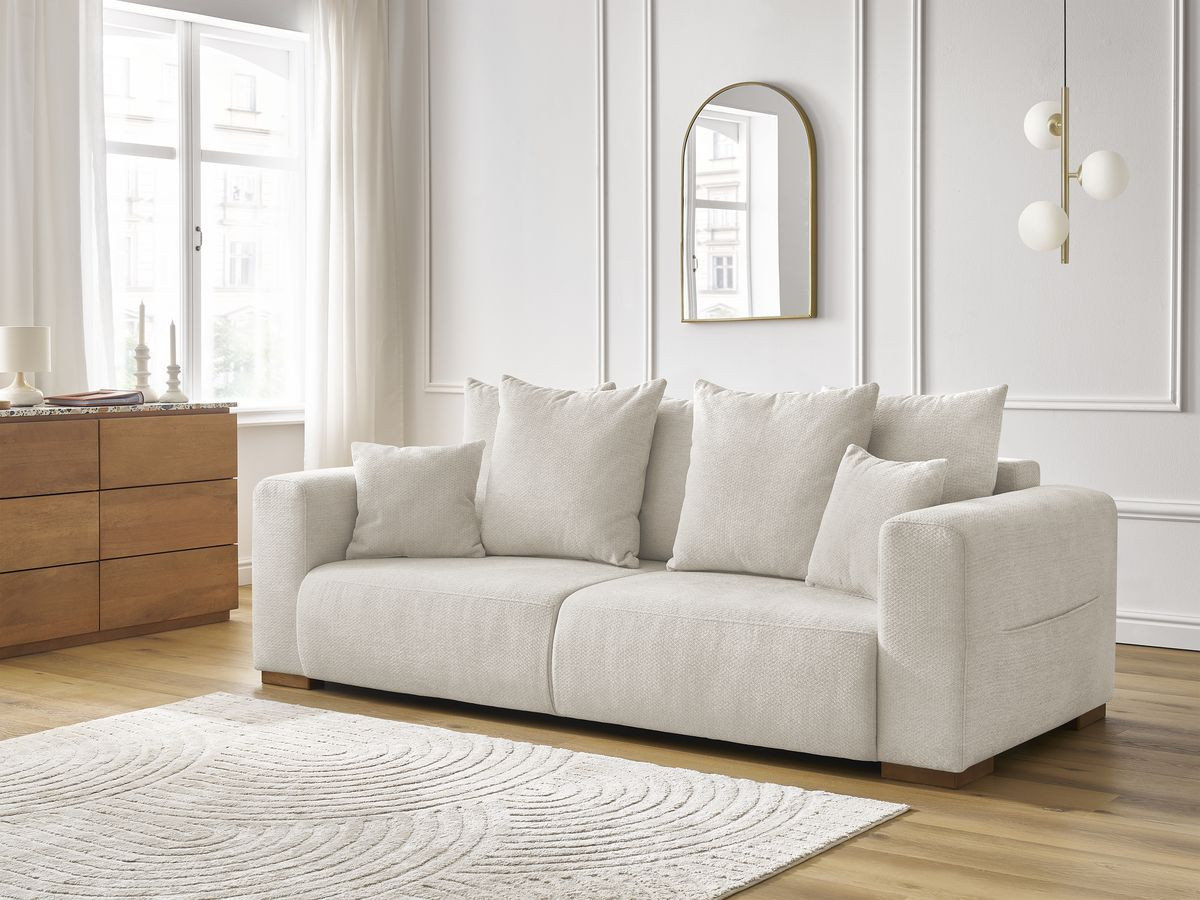 Bobochic Sidonie Sofa 3-Sitzer Melange-Stoff Beige
