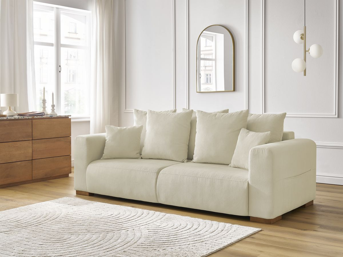 Bobochic Sidonie Sofa 3-Sitzer Cordsamt Beige