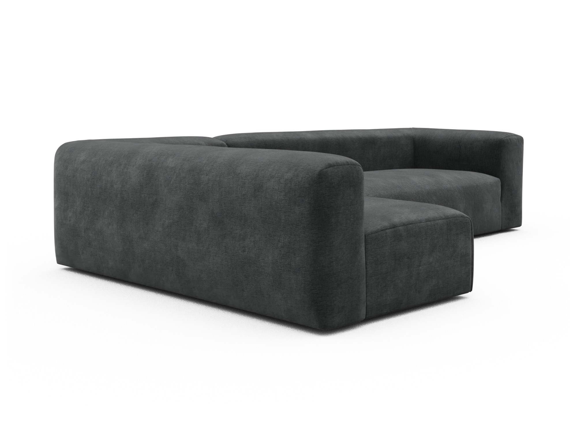 Skandi Home Ecksofa Fred 2x 2,5-Sitzer links offen Smooth-Deep-Warm-Grey moebelfaktor