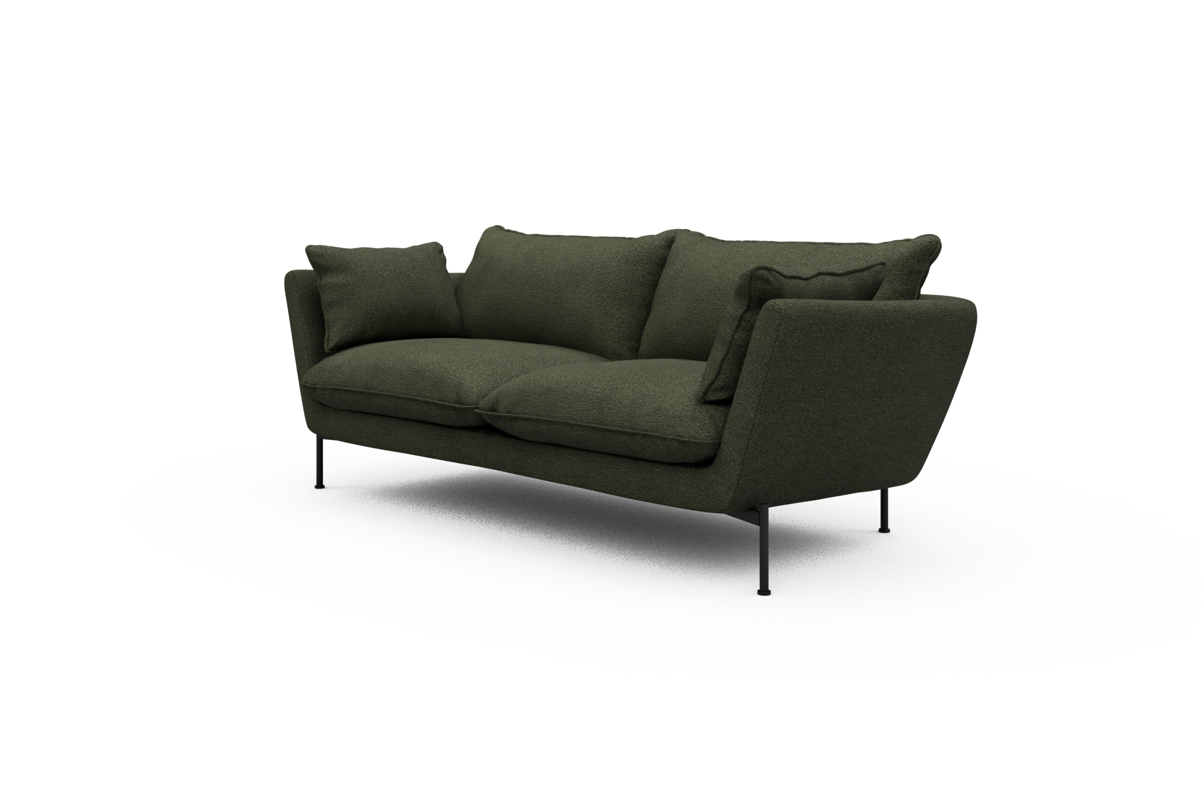 Sofa Anton PREMIUM 2-Sitzer Boucle-Forest-Green