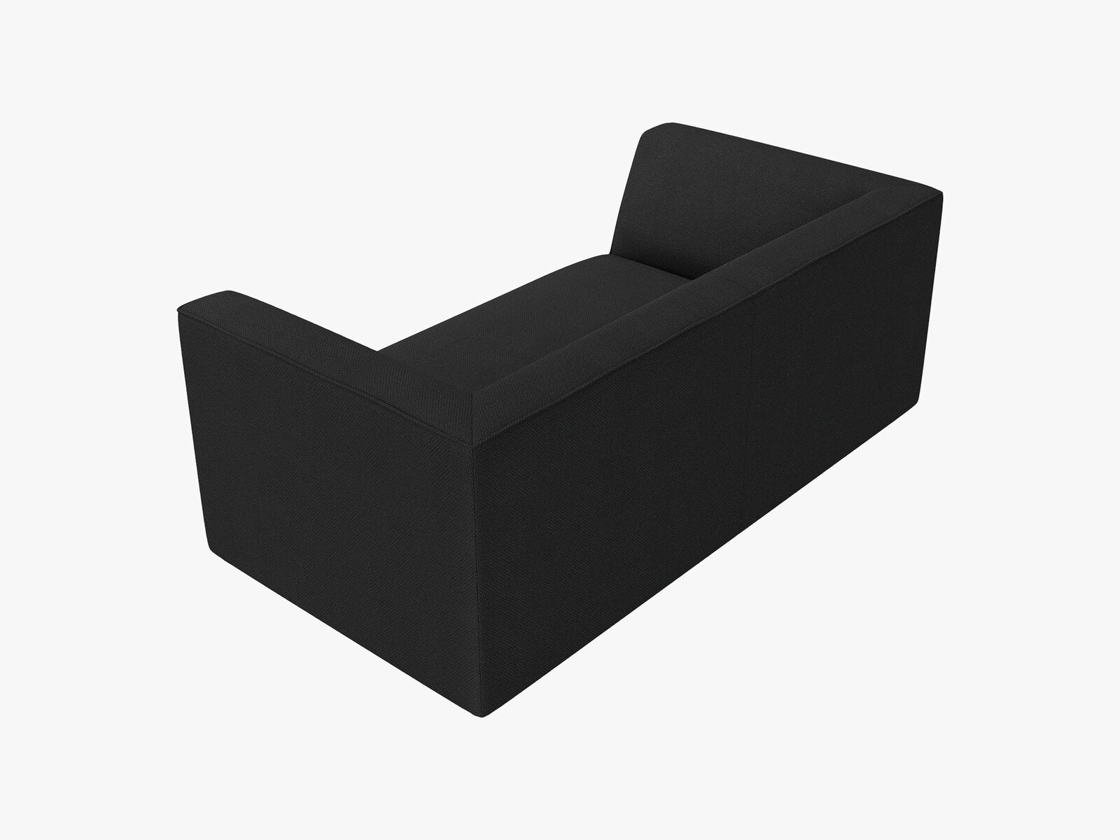 Micadoni Sofa Ruby 2-Sitzer Strukturierter Stoff Ottawa Schwarz