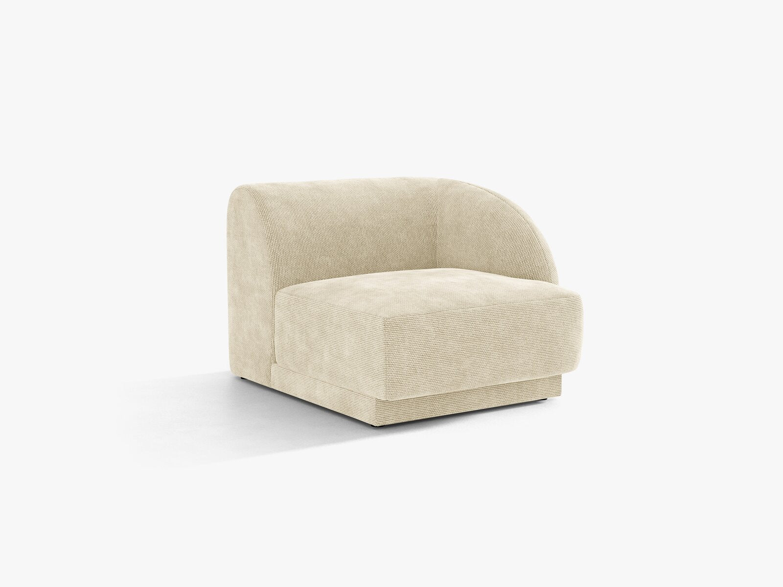 Micadoni Eckmodul Miley 1-Sitzer Rechts Chenille Haga Helles Beige