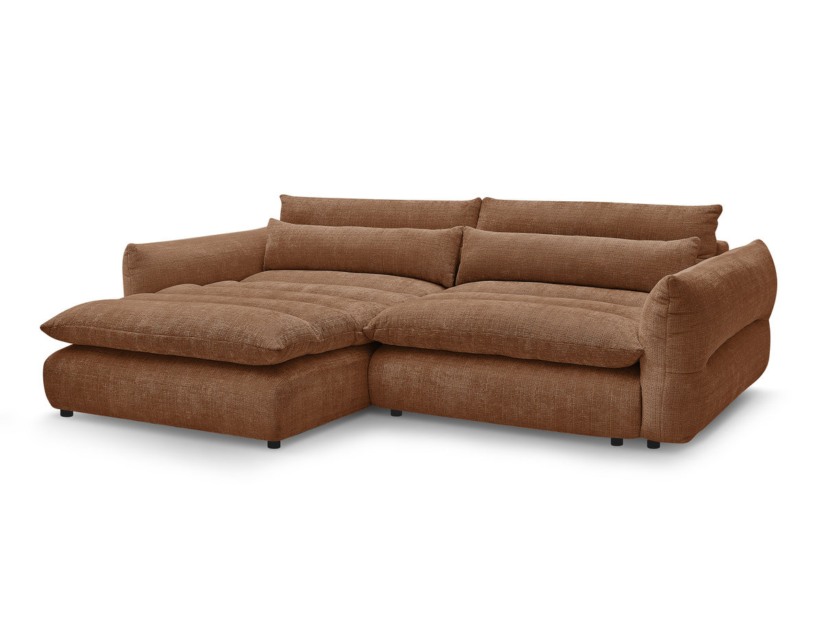 Bobochic Neil Ecksofa Strukturstoff Orange Ecke links