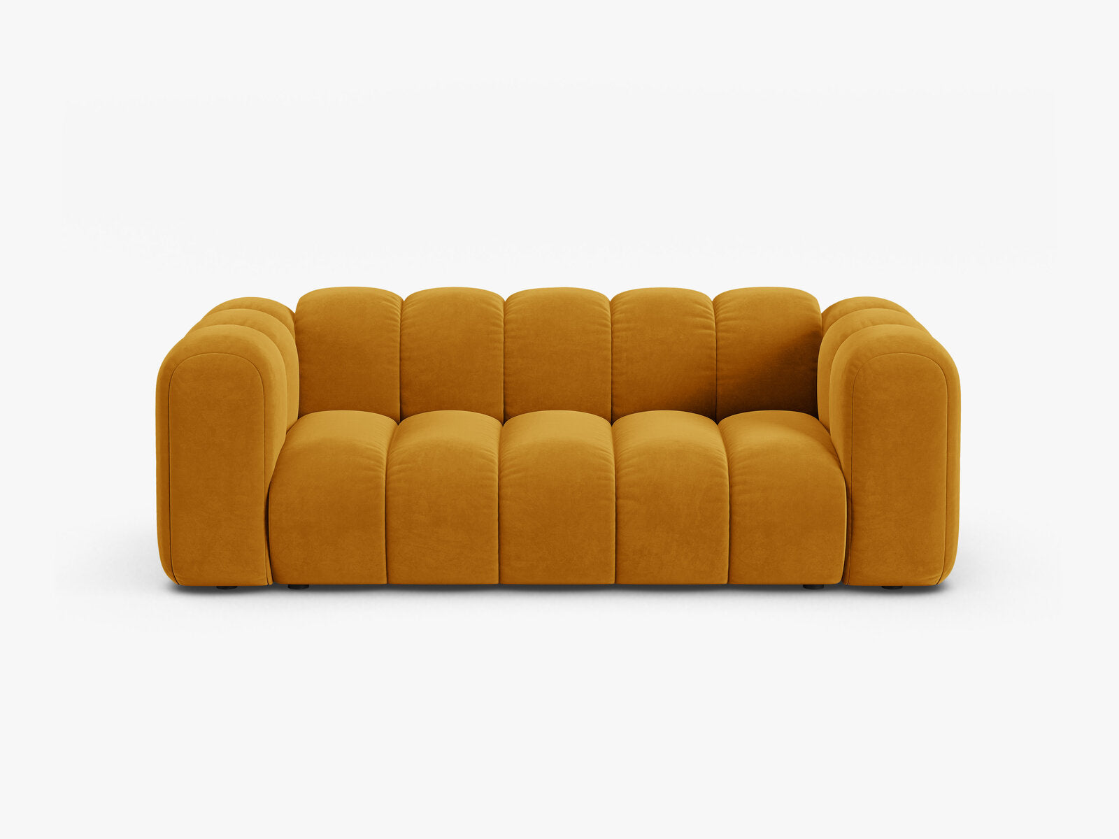 Micadoni Sofa Lupine 2-Sitzer Samt Salvador Gelb