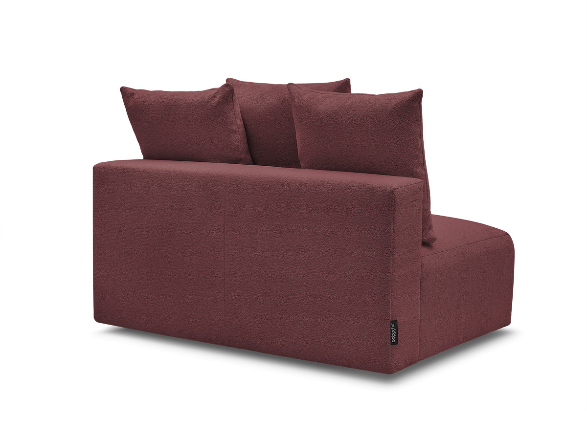 Bobochic Voltaire Sofamodul 2-Sitzer 142 × 100 cm Melange-Stoff Rot