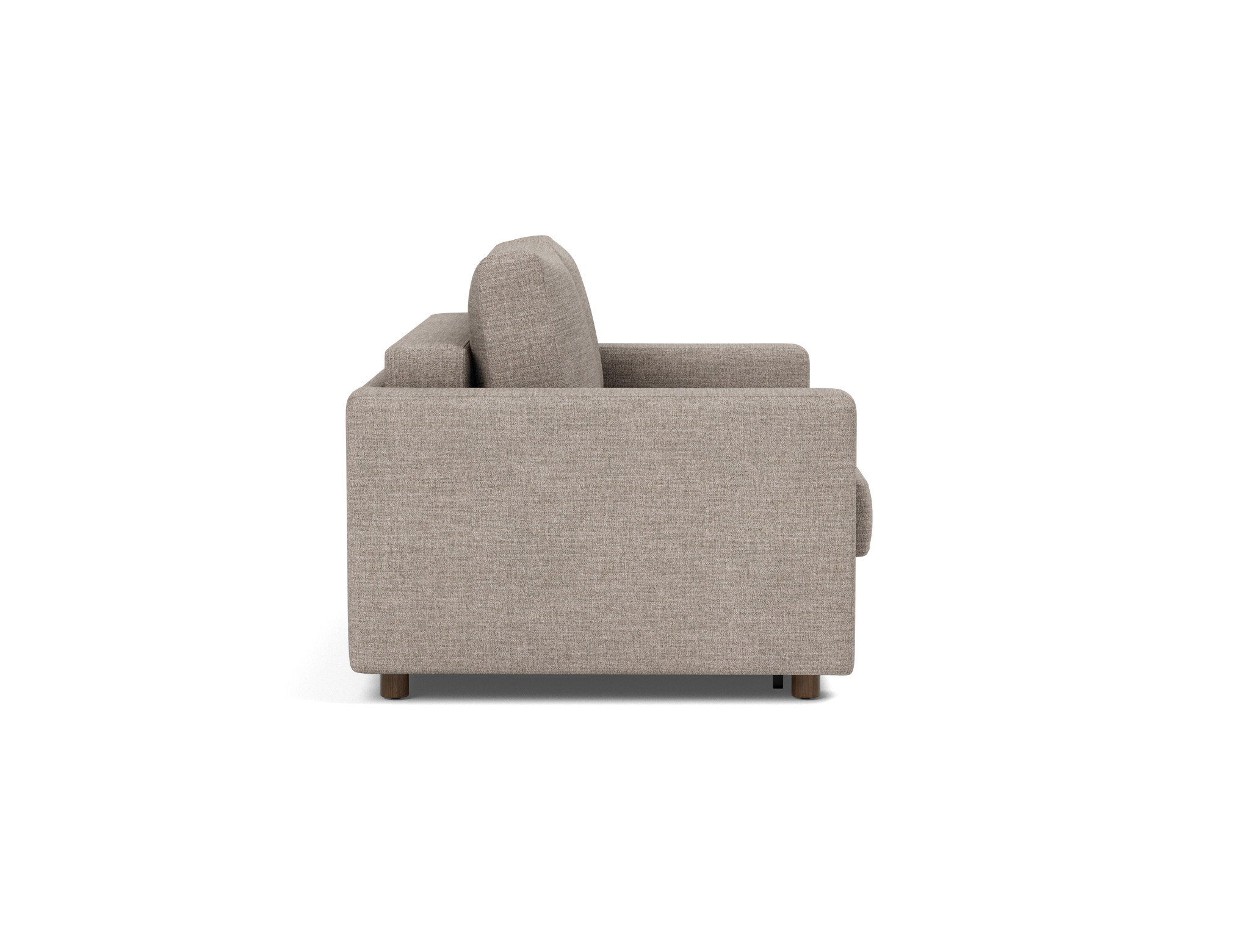 Schlafsofa Neah mit Standard-Armlehnen 140 Chenille Yuveno 472-Warm-Grey