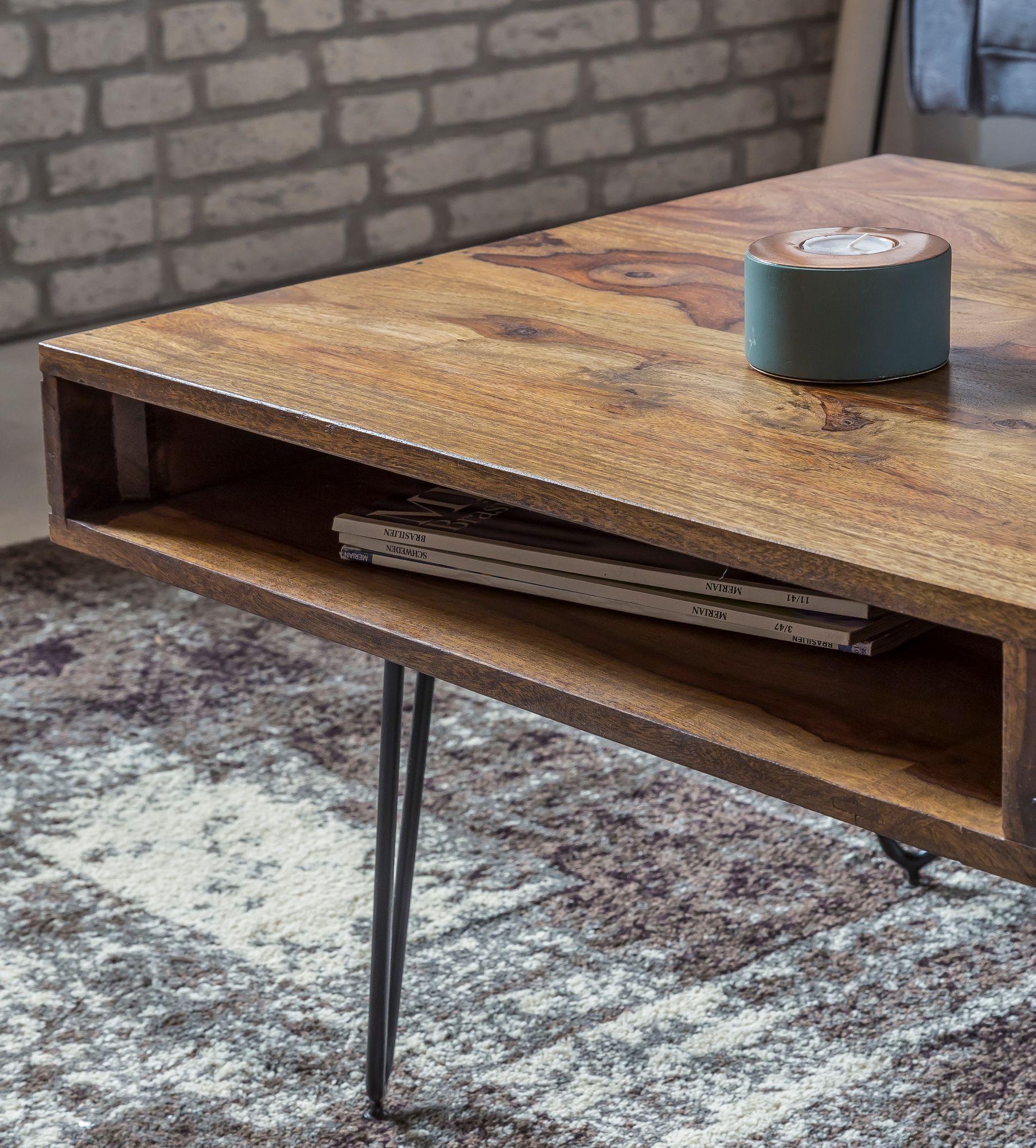 Couchtisch Agdenes Massivholz Sheesham