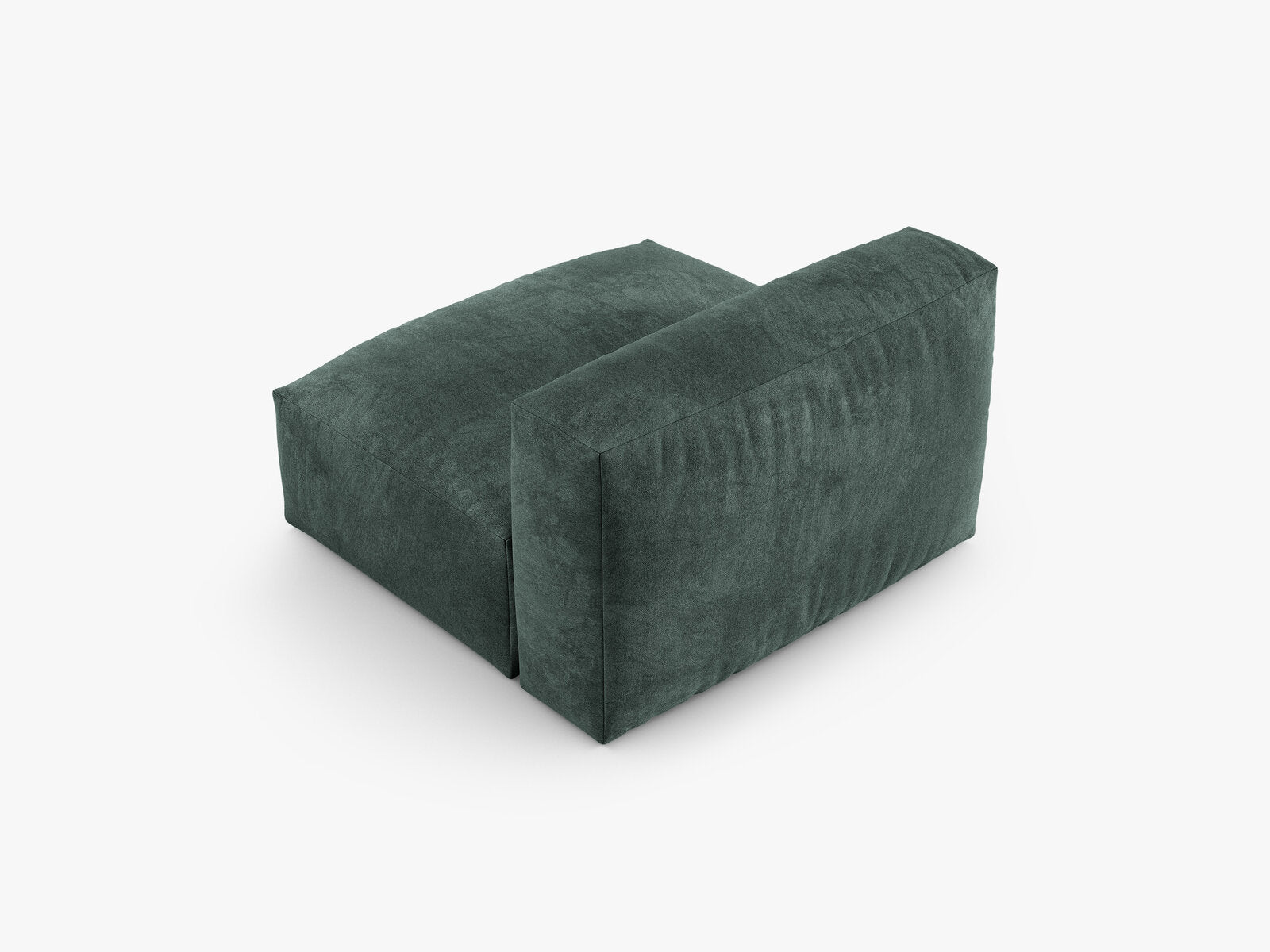 Micadoni Mittelmodul Martina 1-Sitzer 90cm Sitztiefe Samt Vogue Petrol
