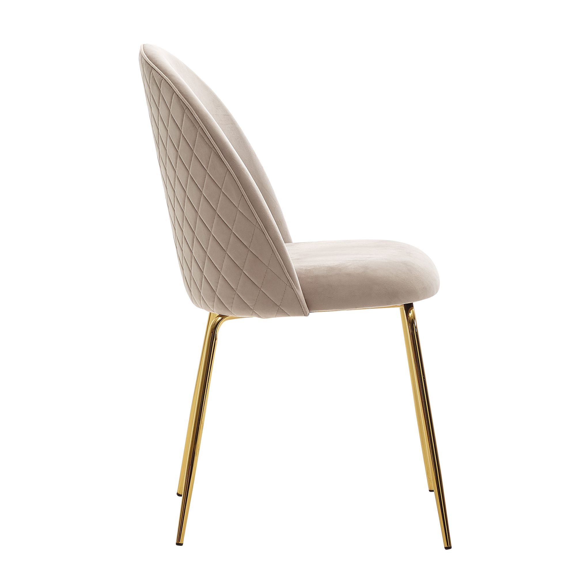 Esszimmerstuhl Eidar Samt Beige 53 × 50 × 86 cm