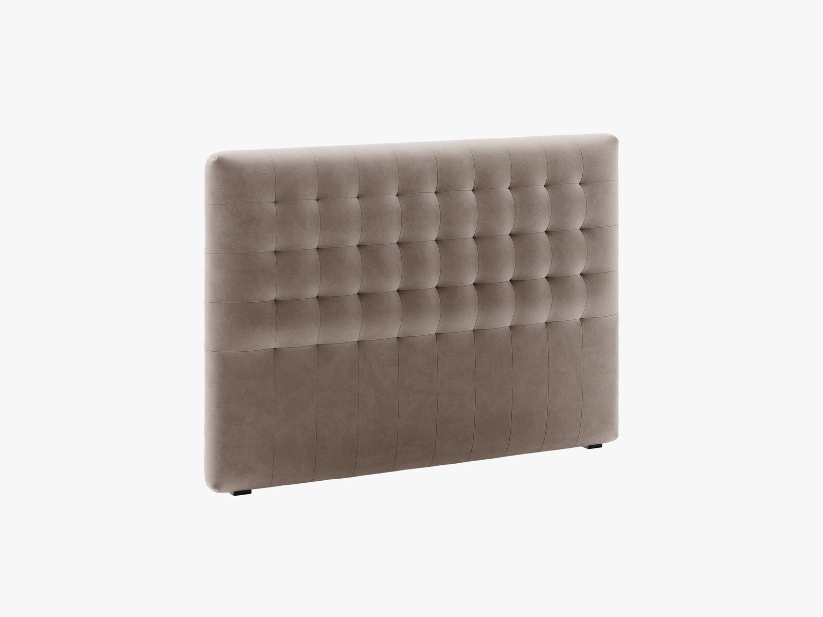 Micadoni Nova Samtiger Kopfteil 120 cm (H 95 cm) Samt Paris Warmes Grau 140x95