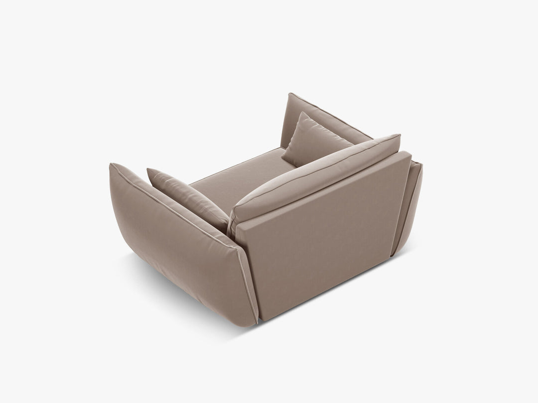 Micadoni Sessel Kaelle 1-Sitzer Samt Cappuccino