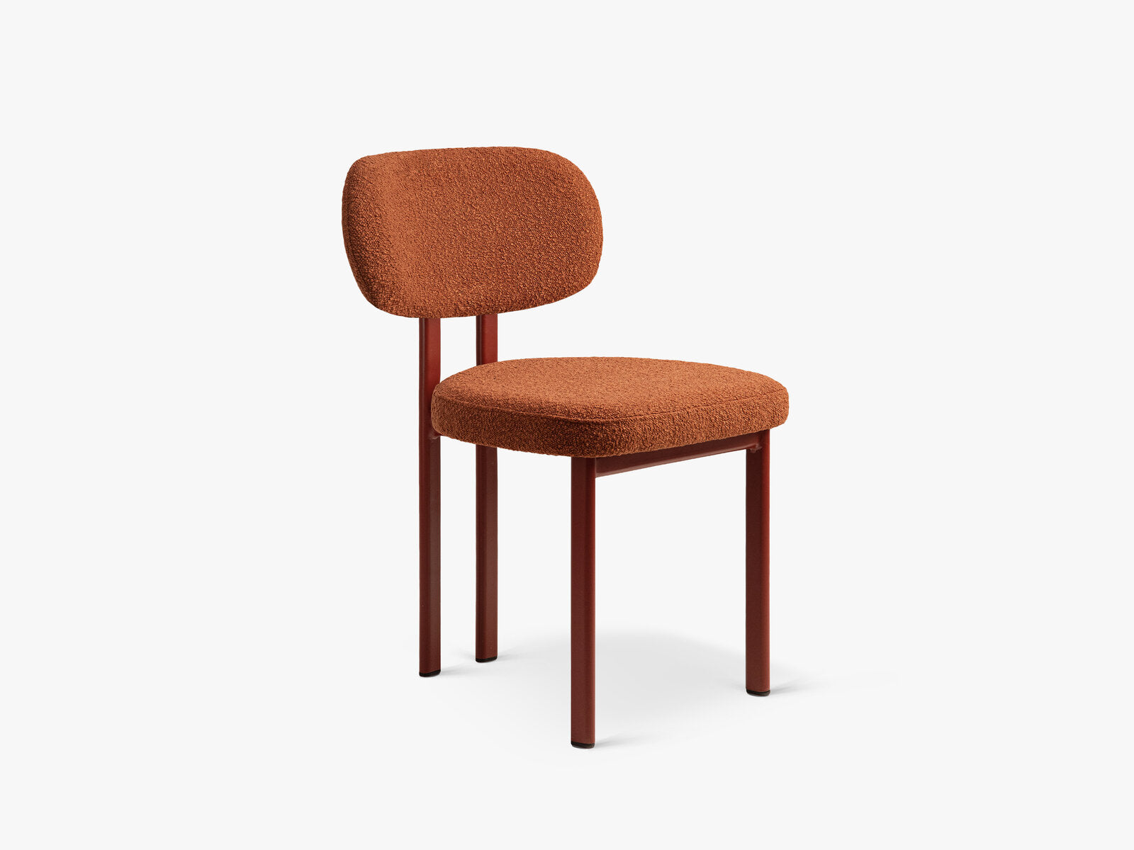 Micadoni Sam Samtiger Stuhl Boucle Baloo Terrakotta Rot