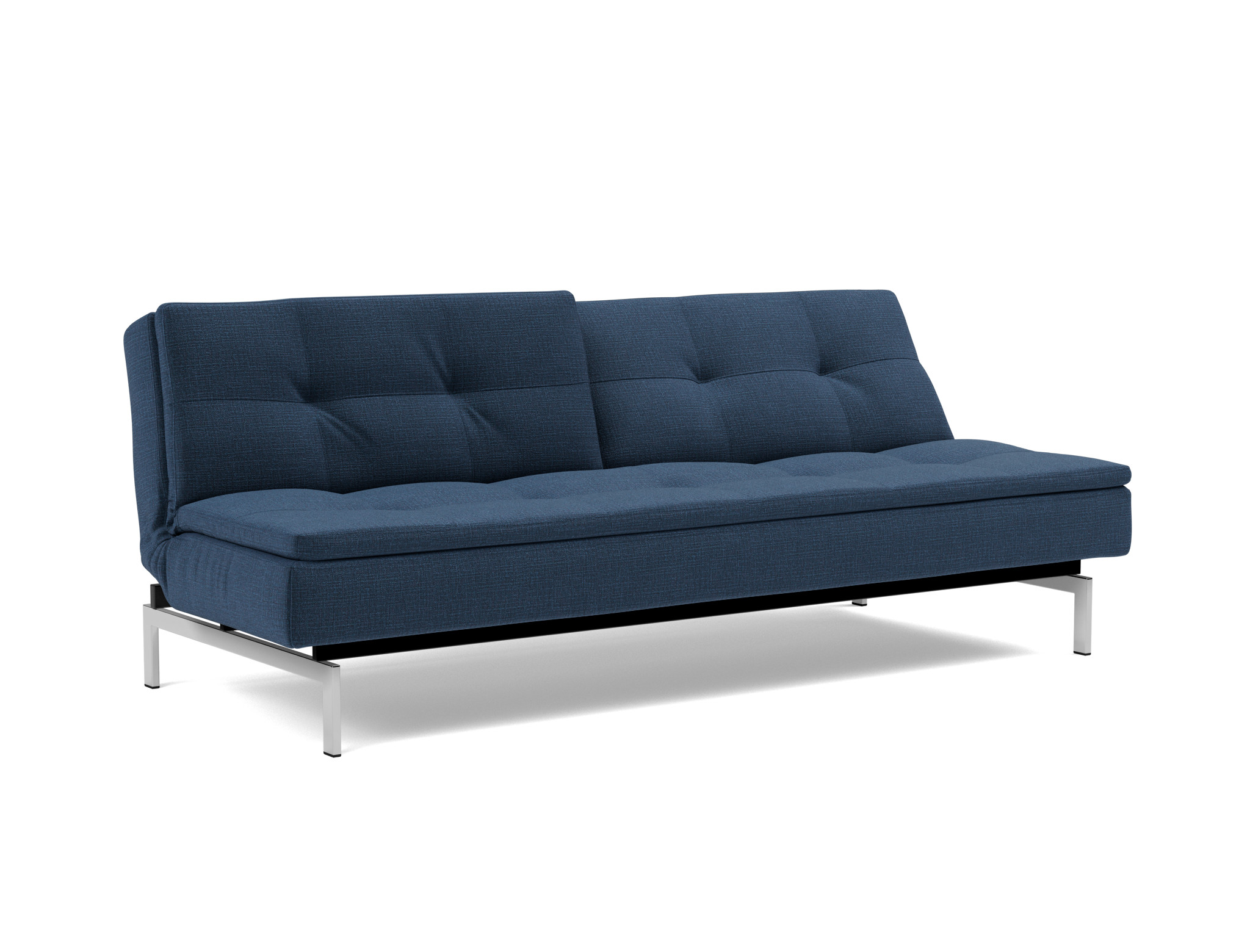 Schlafsofa Dublexo Chenille Esina 414-Indigo-Blue Beine Chrom