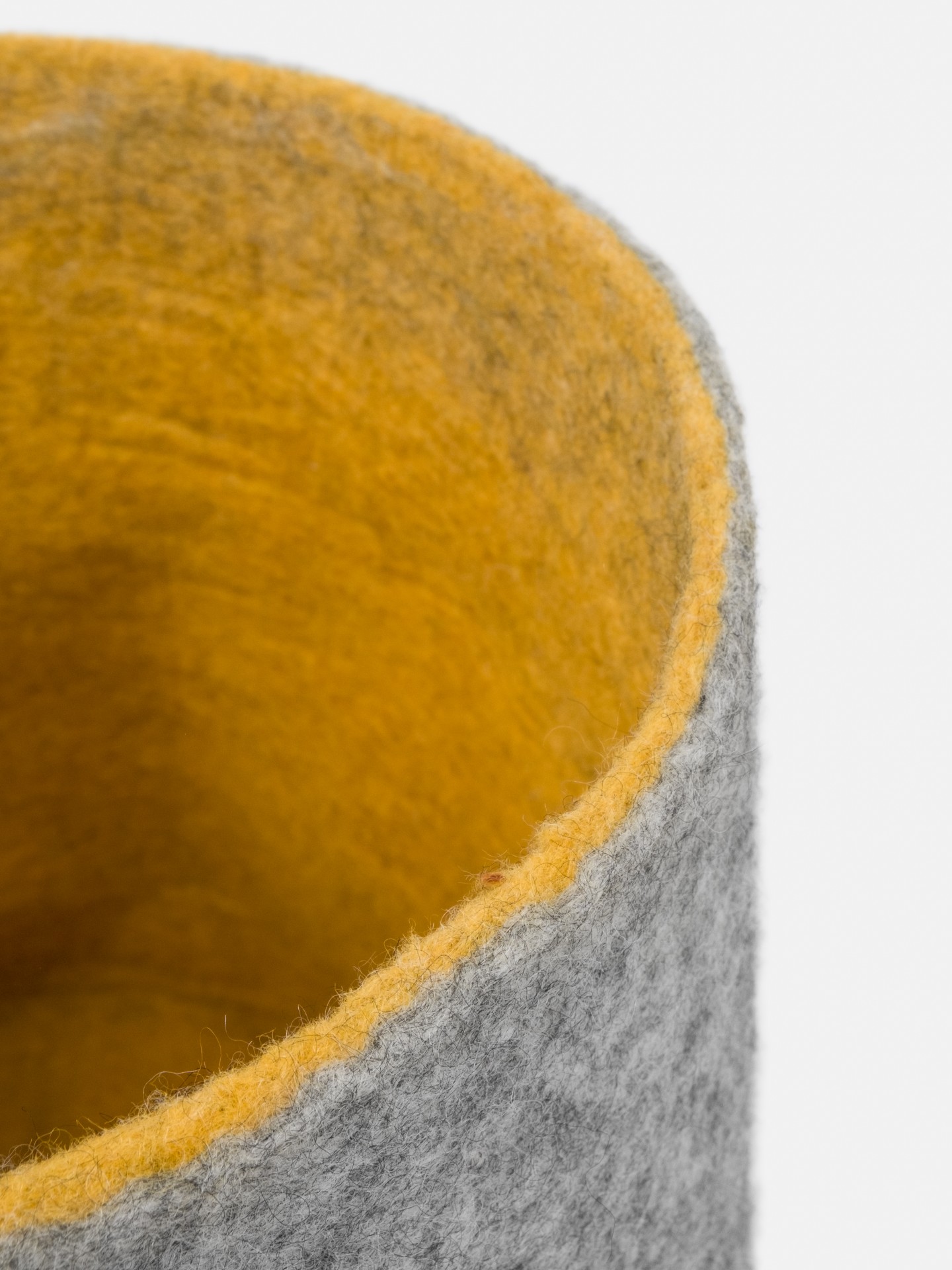 myfelt Carl Filzkorb Grau meliert Ø 20 x 23 cm