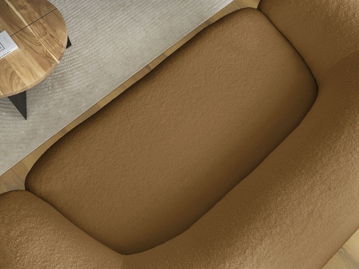 Bobochic Elina Sofa 2-Sitzer Bouclé-Stoff Gelb