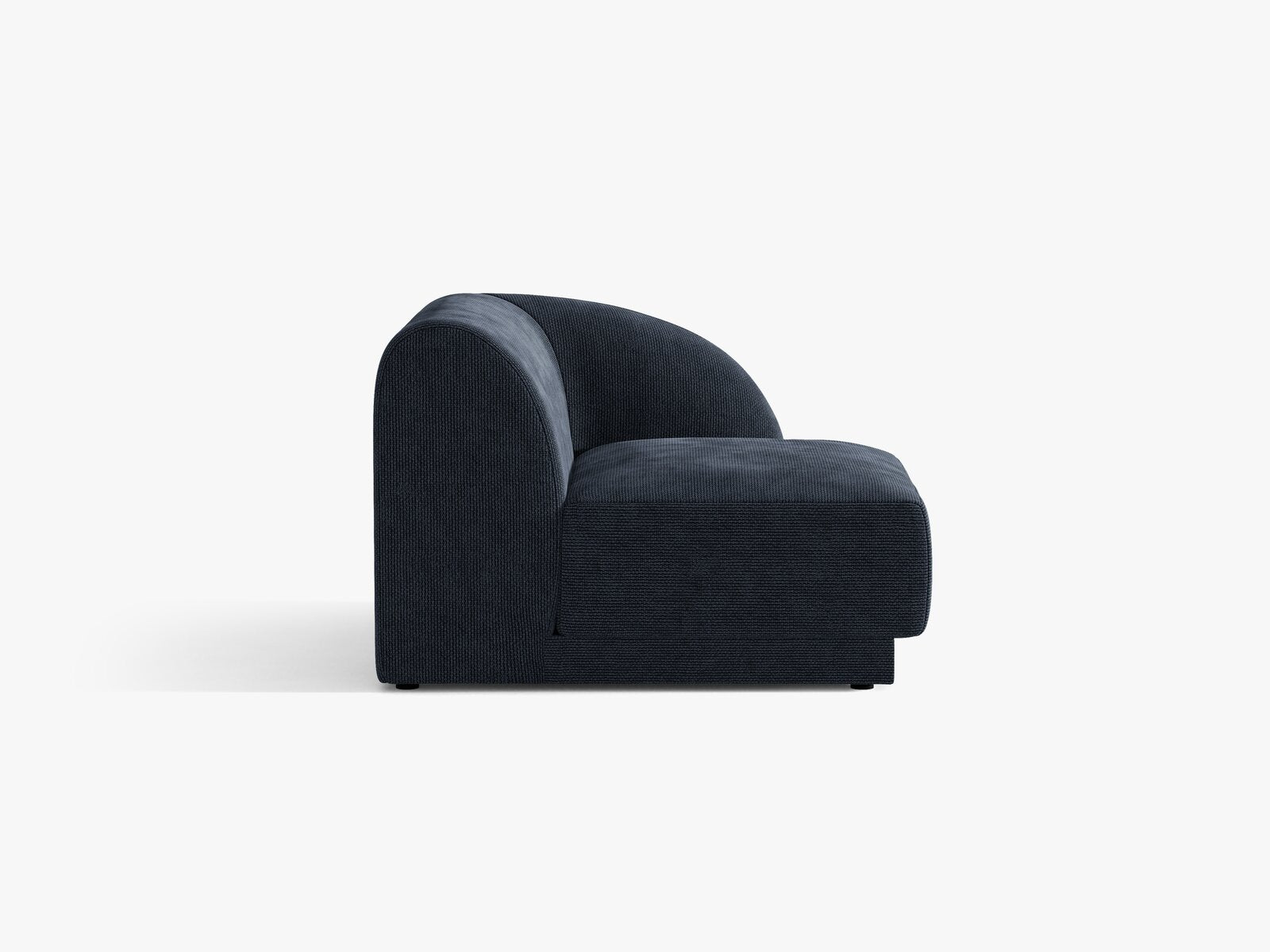 Micadoni Eckmodul Miley 1-Sitzer Chenille Eden Marineblau Rechts