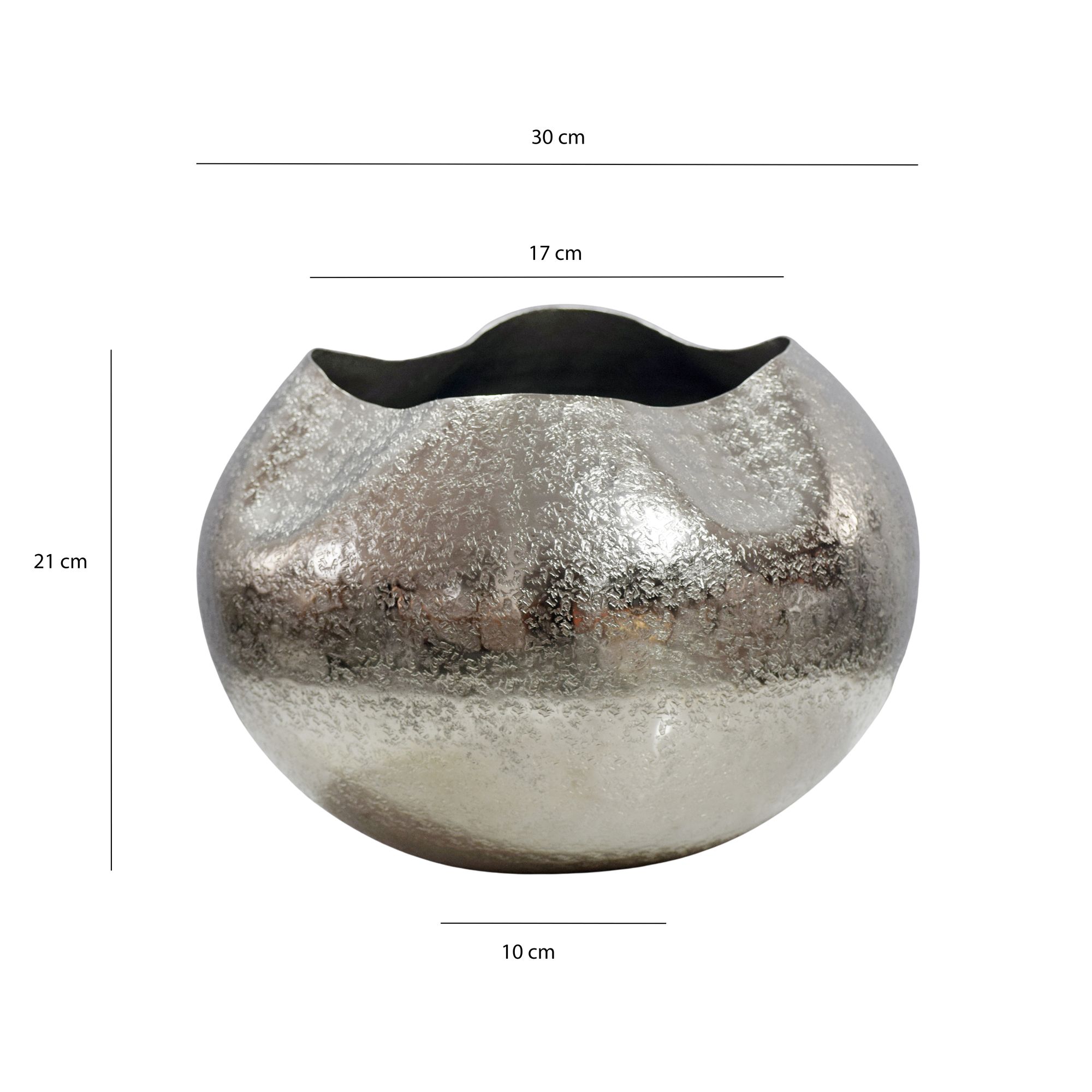 Blumentopf Sjovegan Aluminium Silber Ø 30 cm