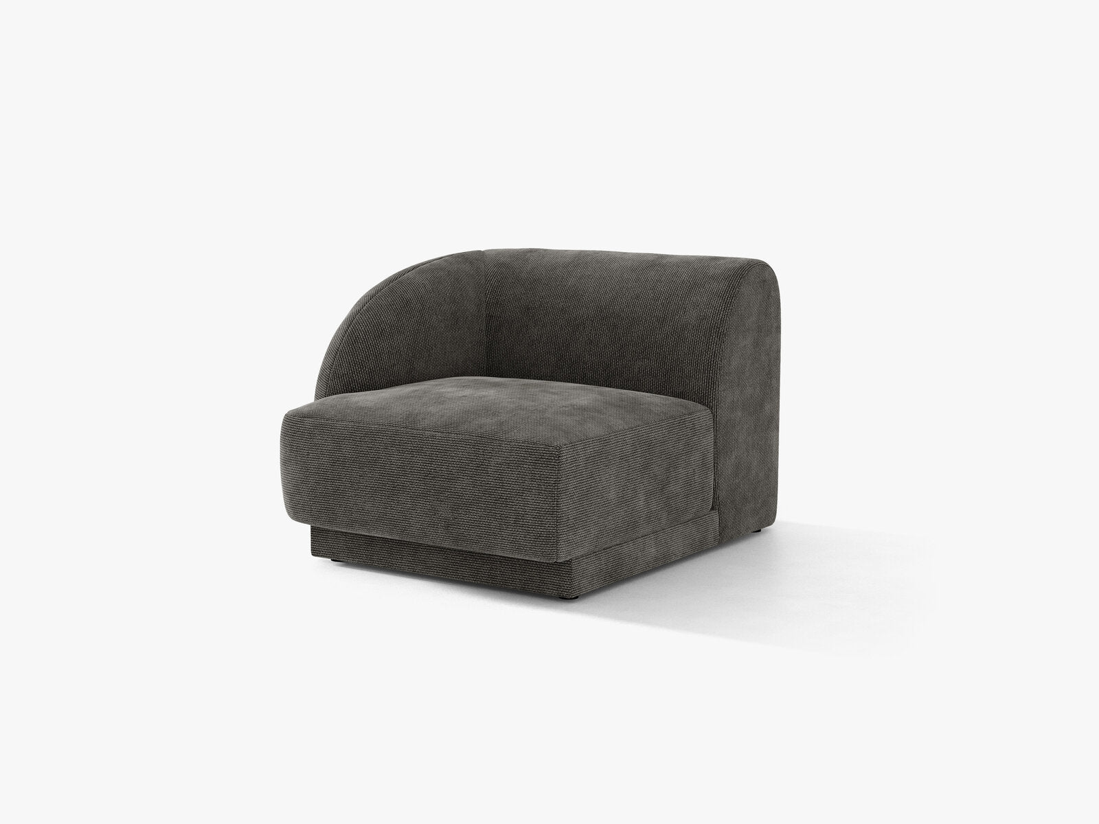 Micadoni Eckmodul Miley 1-Sitzer Links Chenille Haga Grau