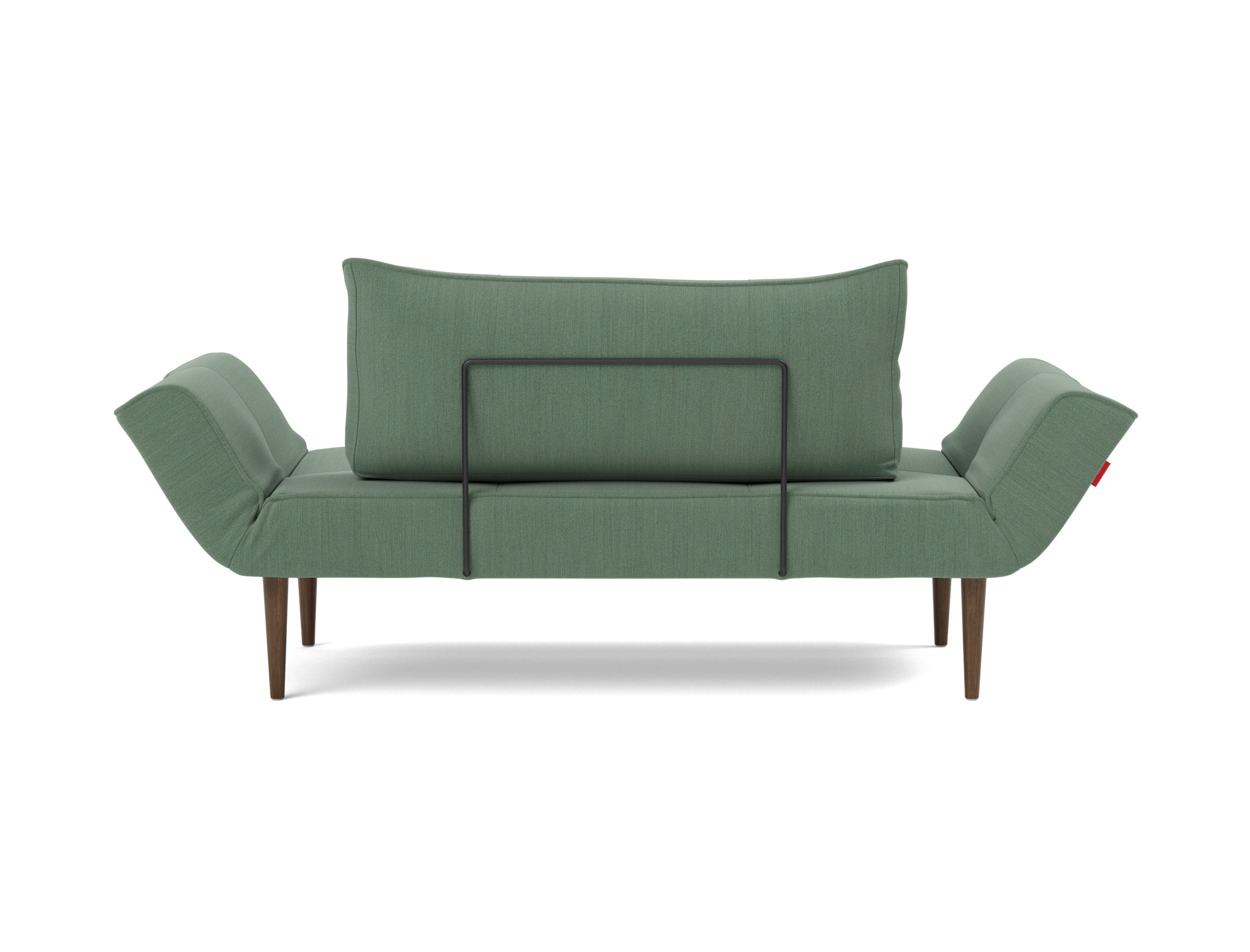 Tagesbett Zeal Flachgewebe Elegance 518-Green Beine Styletto Eiche dunkel