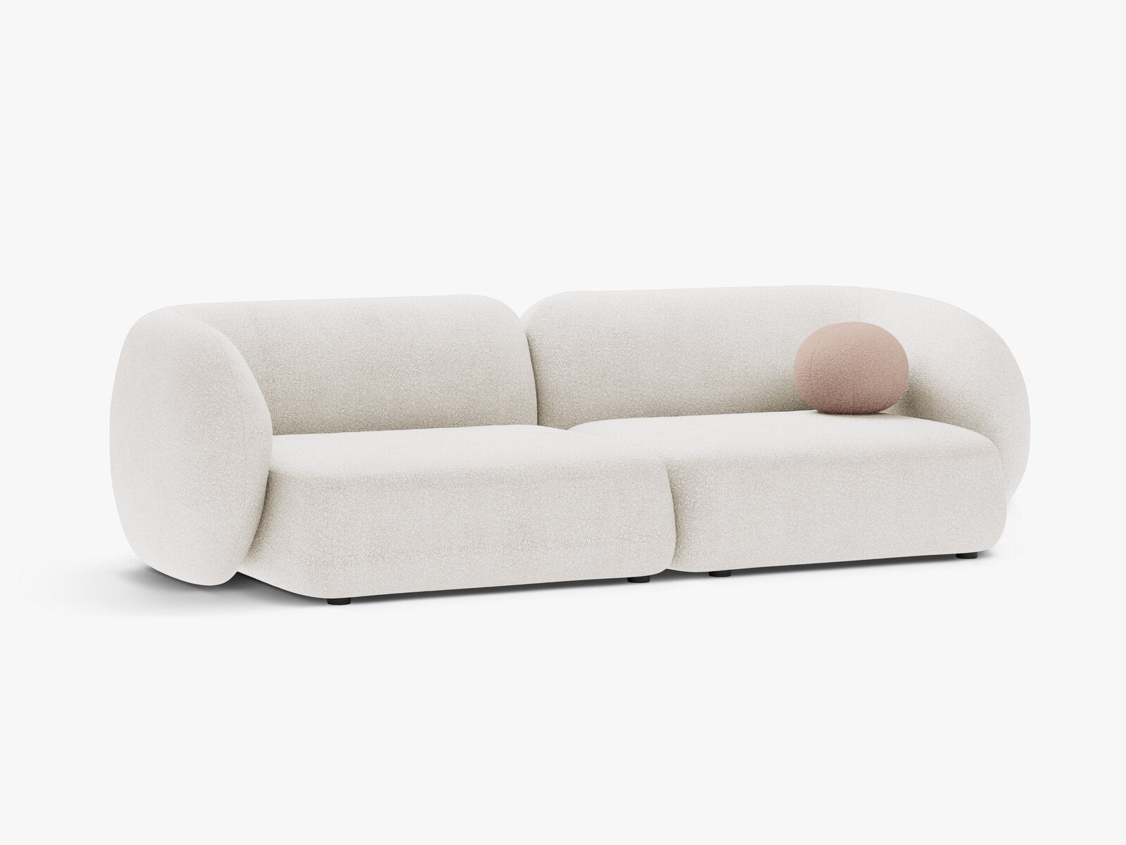 Micadoni Sofa Kate 4-Sitzer Boucle Weiß