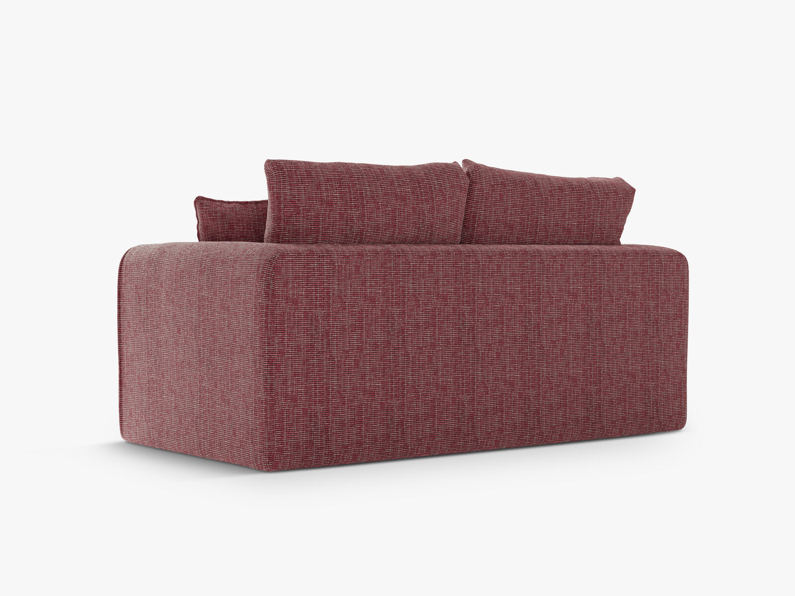Micadoni Sofa Lido 2-Sitzer Strukturierter Stoff Rot