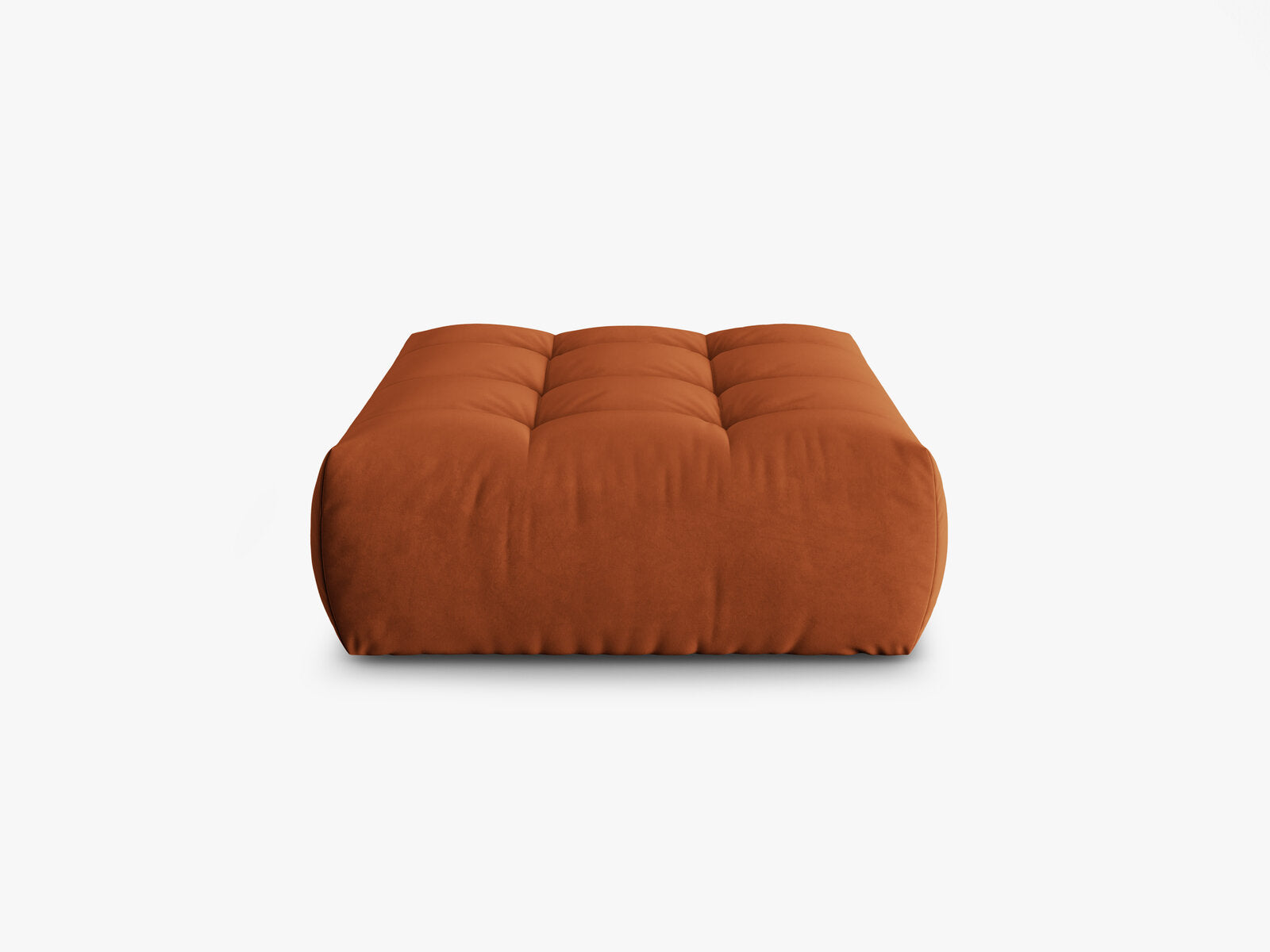Micadoni Hocker Bloom 1-Sitzer Samt Terrakotta