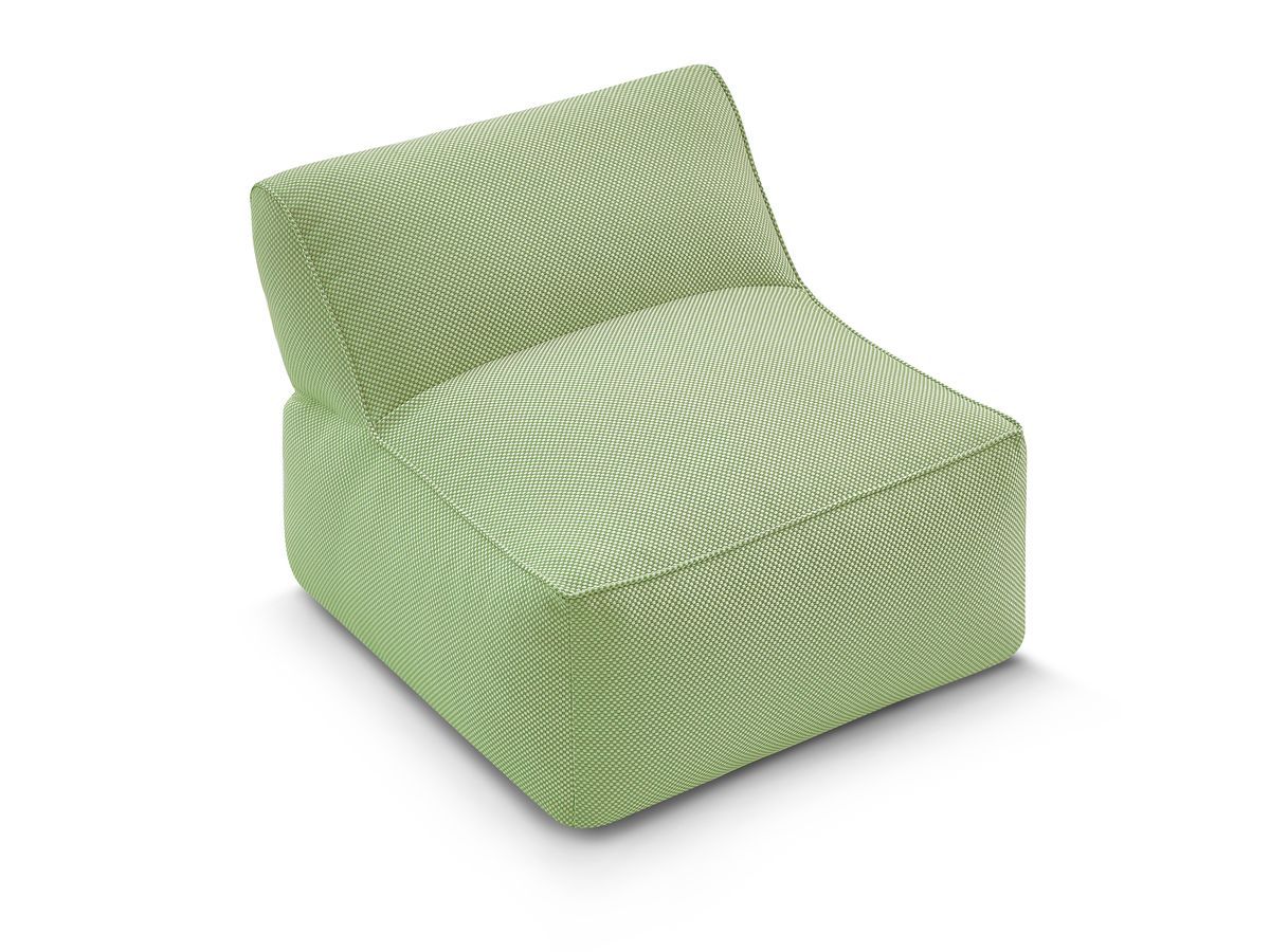Bobochic Riviera Sofamodul 1-Sitzer Melange-Stoff Grün