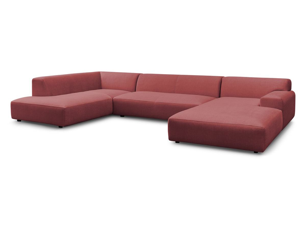 Bobochic Lavena Wohnlandschaft 399 × 220 cm Samt Orange Ecke rechts