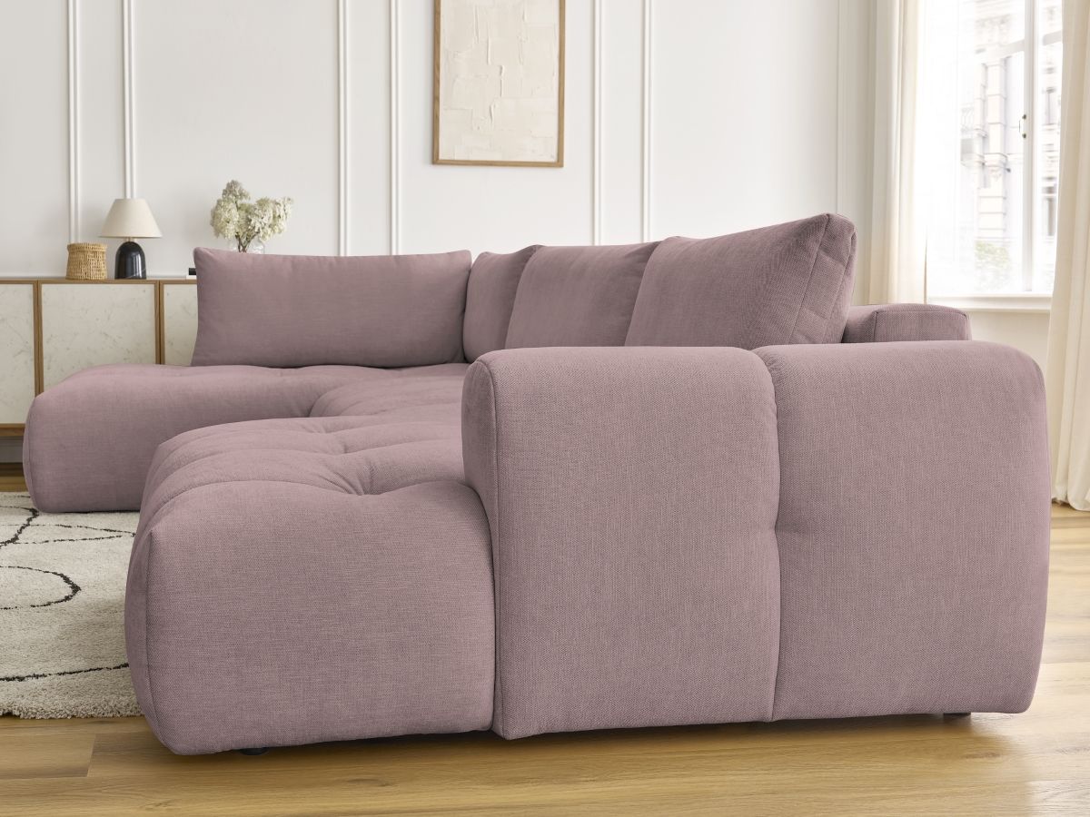 Bobochic Fuji Wohnlandschaft Stoff Rosa Ecke rechts