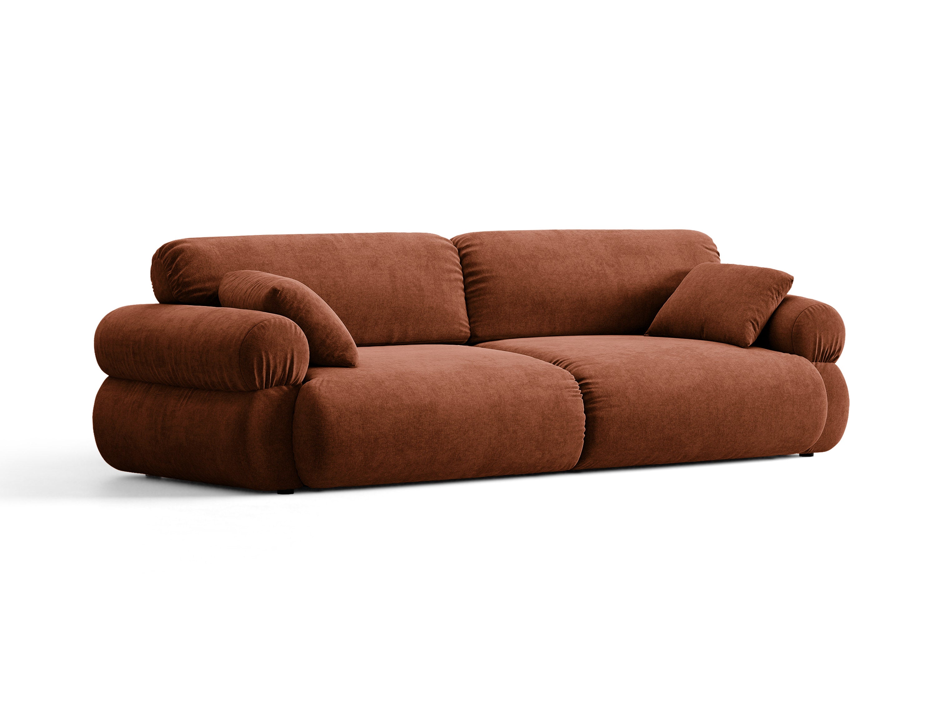 Micadoni Ophelia Sofa 4-Sitzer Strukturierter Stoff Liberty Ziegel