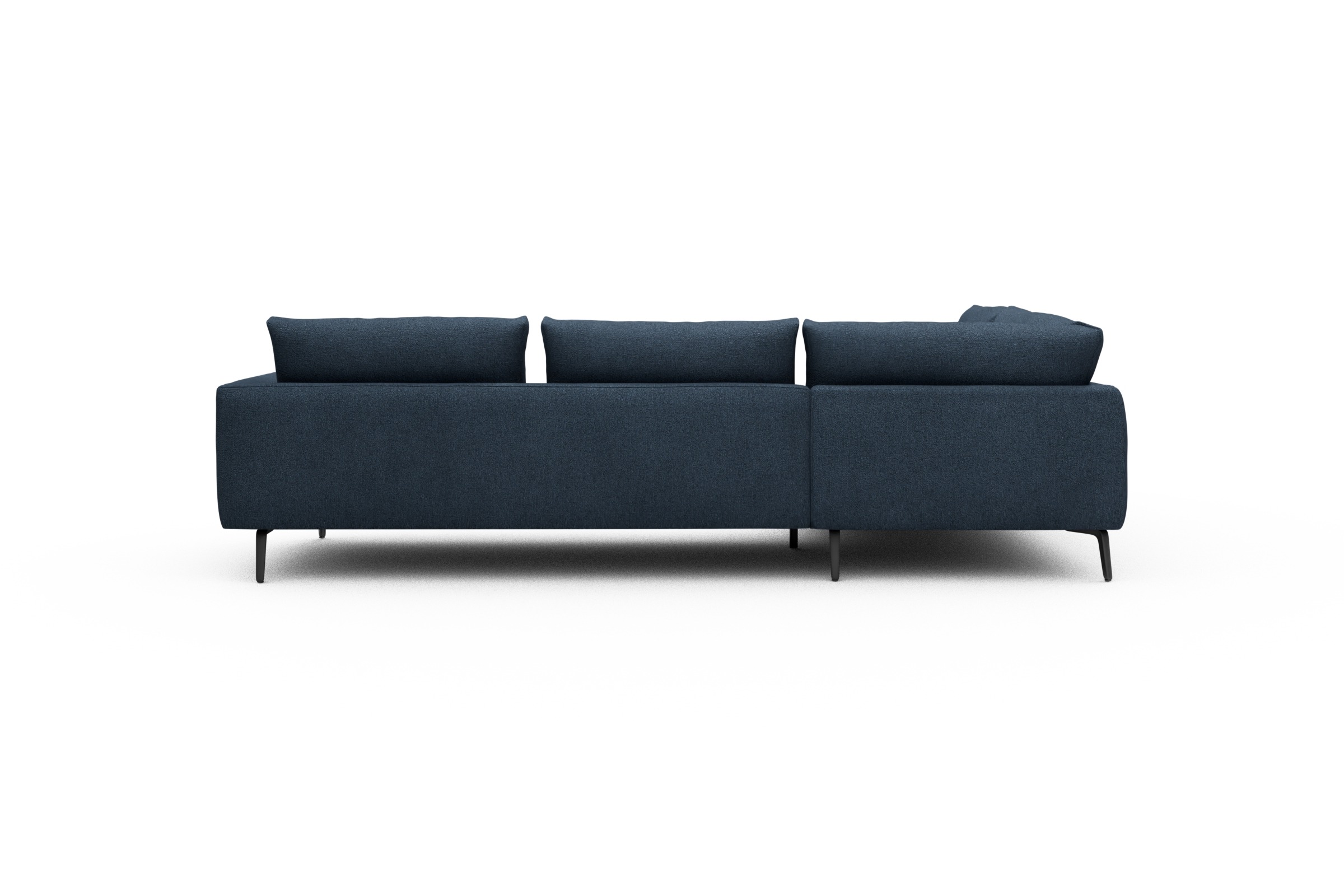 Ecksofa Karl Relax-Ecke links mit 2,5-Sitzer Boucle-Blue
