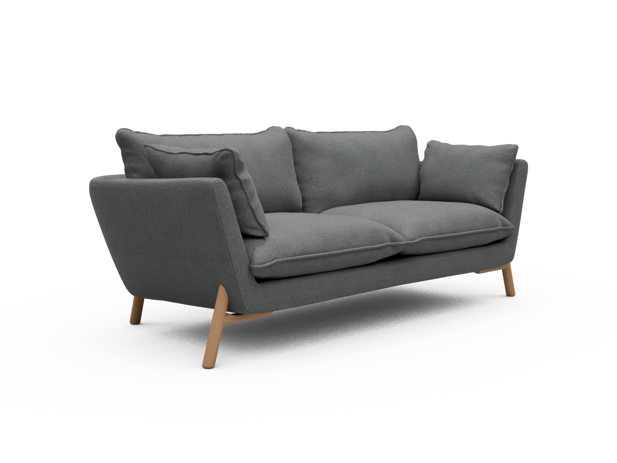 Skandi Home Sofa Emil Soft 2-Sitzer Beinfarbe Eiche Natur Satya-Steel moebelfaktor