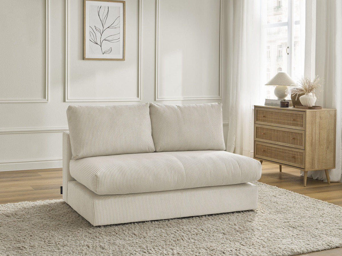 Bobochic Paris Sofamodul 2-Sitzer Cordsamt Beige