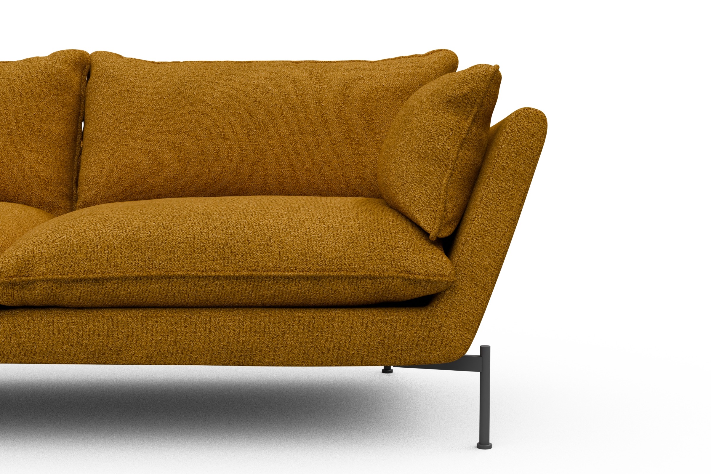 Sofa Anton PREMIUM 2-Sitzer Boucle-Ochre