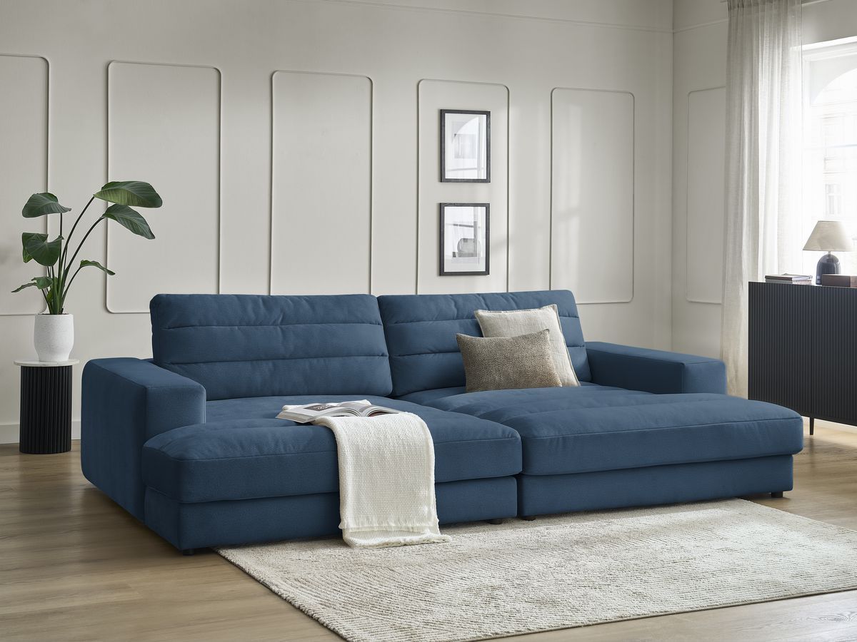 Bobochic Sierra Sofa 4-Sitzer Samt Dunkelblau