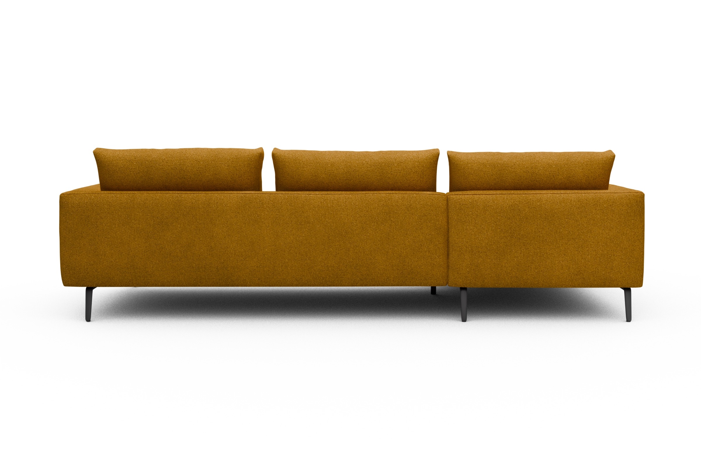 Ecksofa Karl Chaiselongue links mit 2,5-Sitzer Boucle-Ochre
