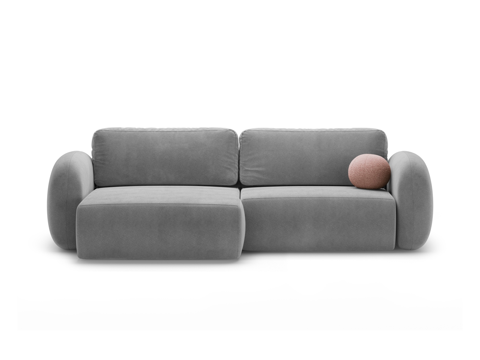 Cosmopolitan Design Wendbares Ecksofa Tonale 4-Sitzer mit Schlaffunktion und Bettkasten Samt Magic Velvet Taupe