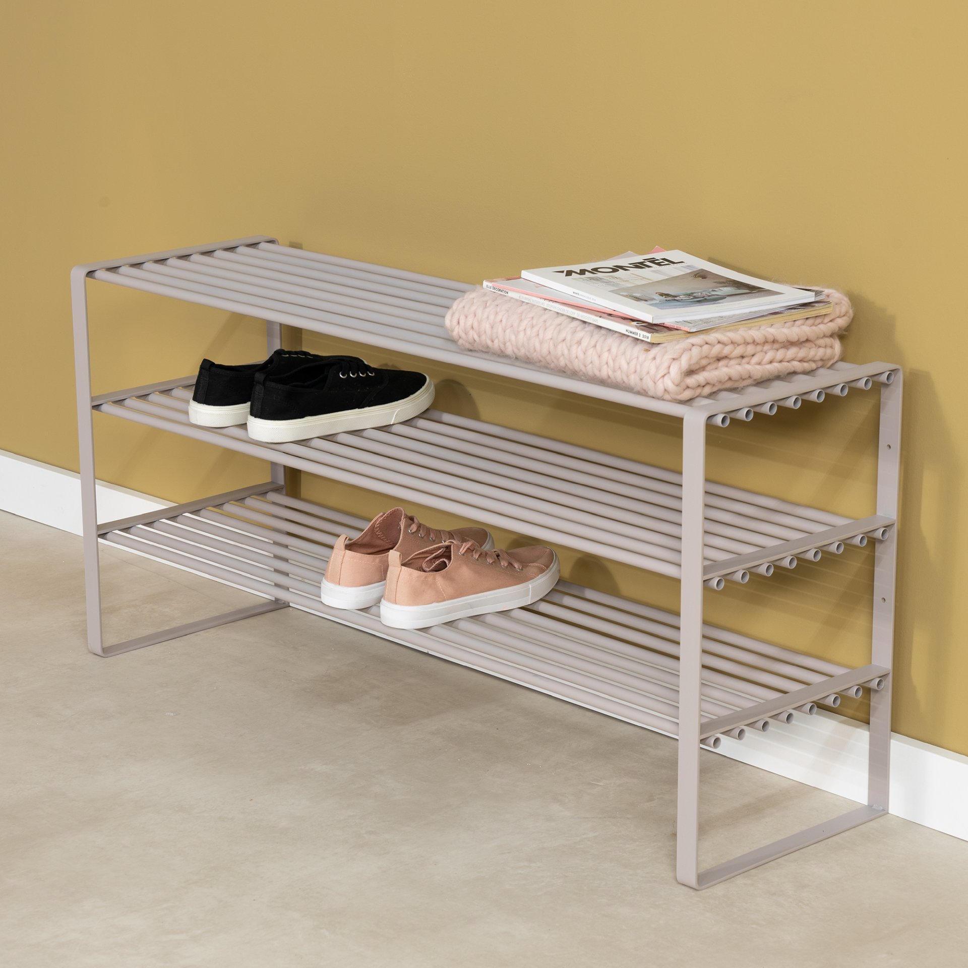 Spinder Design Schuhregal Rex SR 2 - 100 cm Silky Taupe