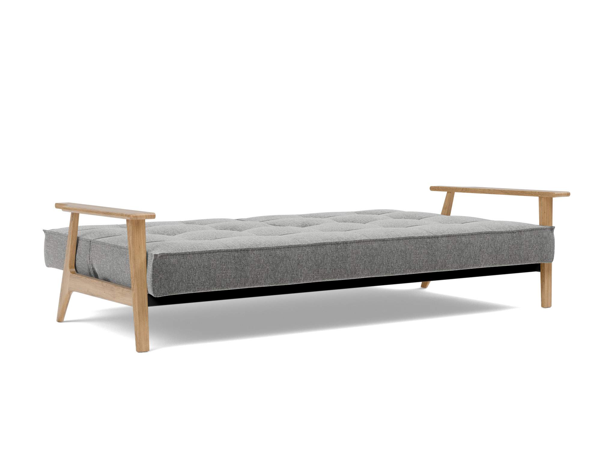 Schlafsofa Splitback Frej Strukturierter Stoff Twist 563-Charcoal