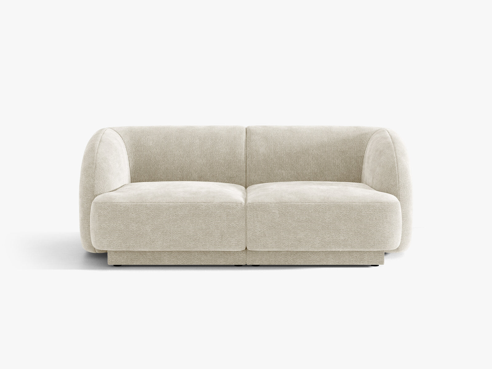 Micadoni Sofa Miley 2-Sitzer Chenille Eden Helles Beige