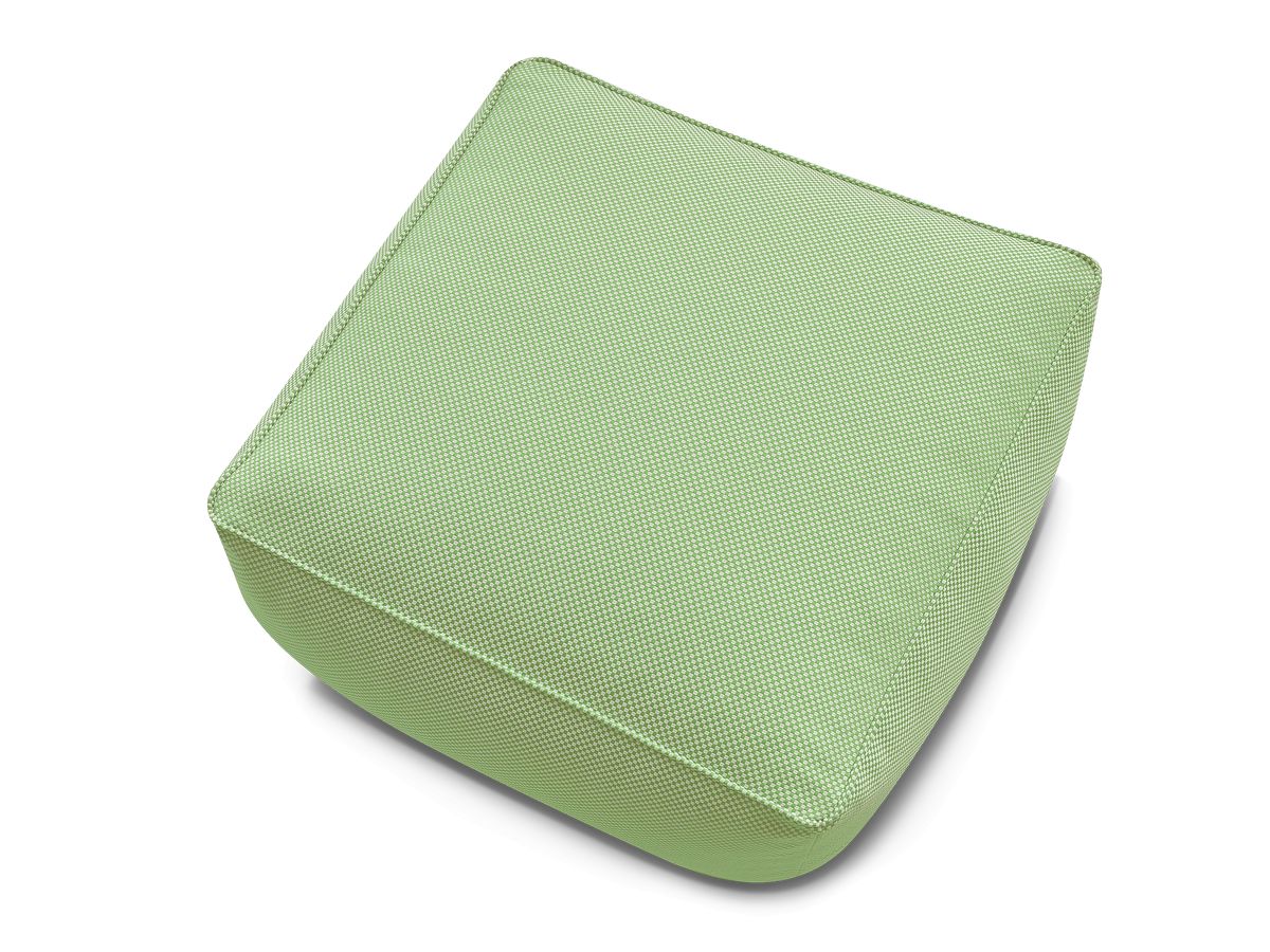 Bobochic Riviera Pouf 80 × 80 cm Melange-Stoff Grün