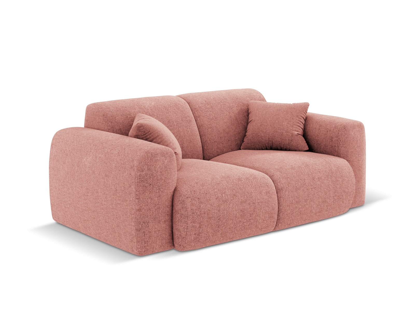 Cosmopolitan Design Sofa Nolio 2-Sitzer Chenille Haga Rosa