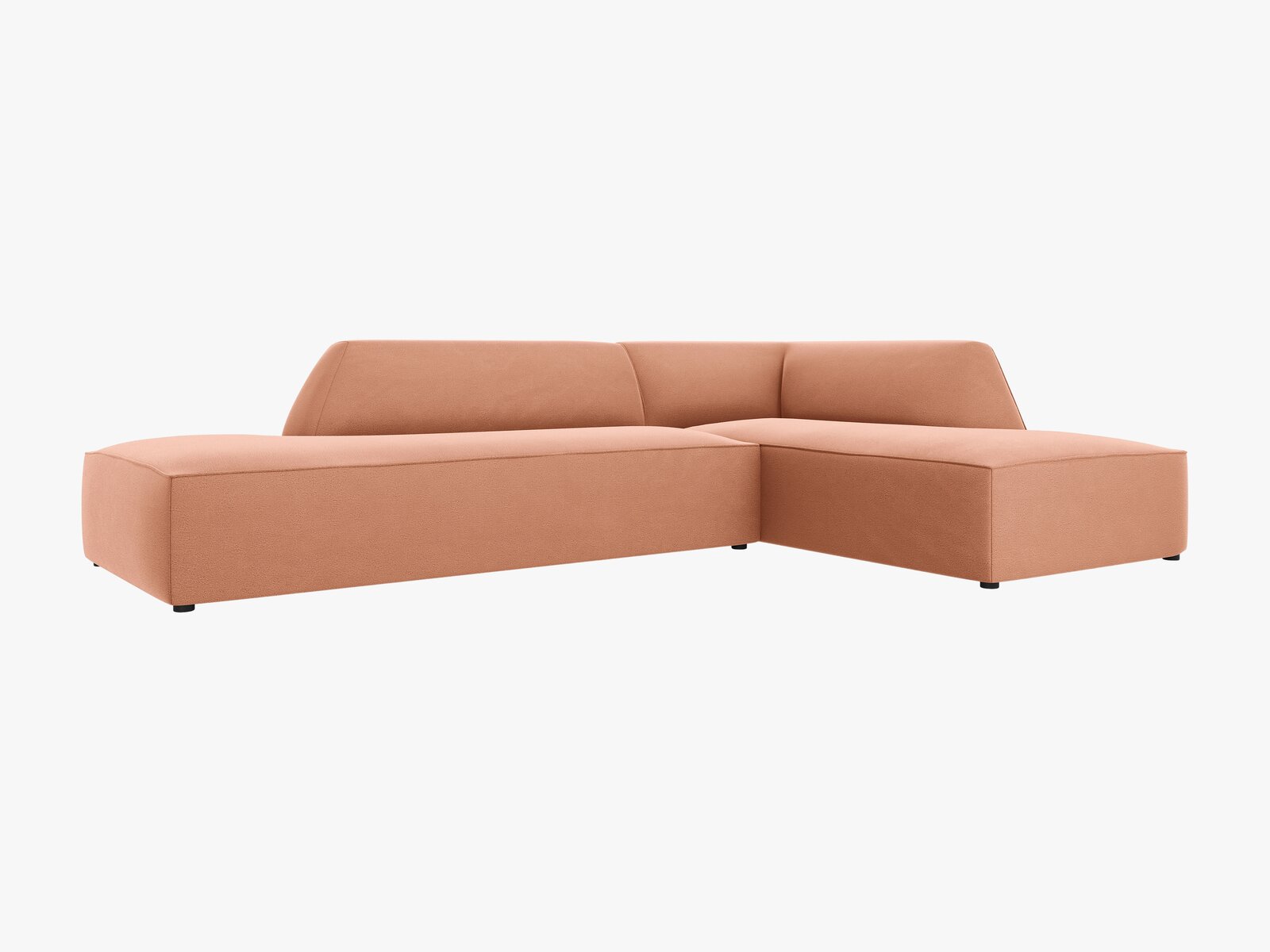 Micadoni Ecksofa Ruby 4-Sitzer Rechts Samt Salvador Rosa
