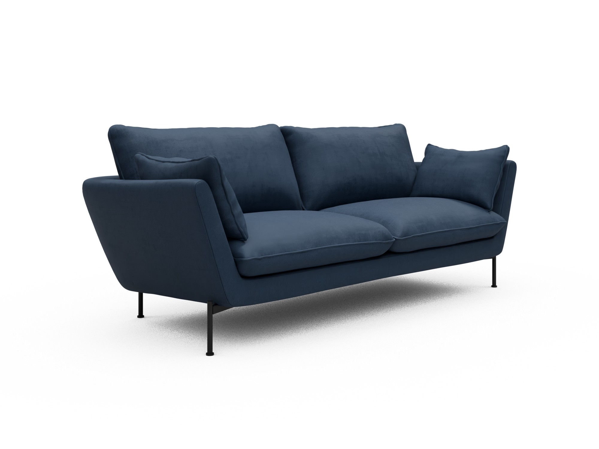 Skandi Home Sofa Anton 3-Sitzer Cordufine-Royal-Blue moebelfaktor