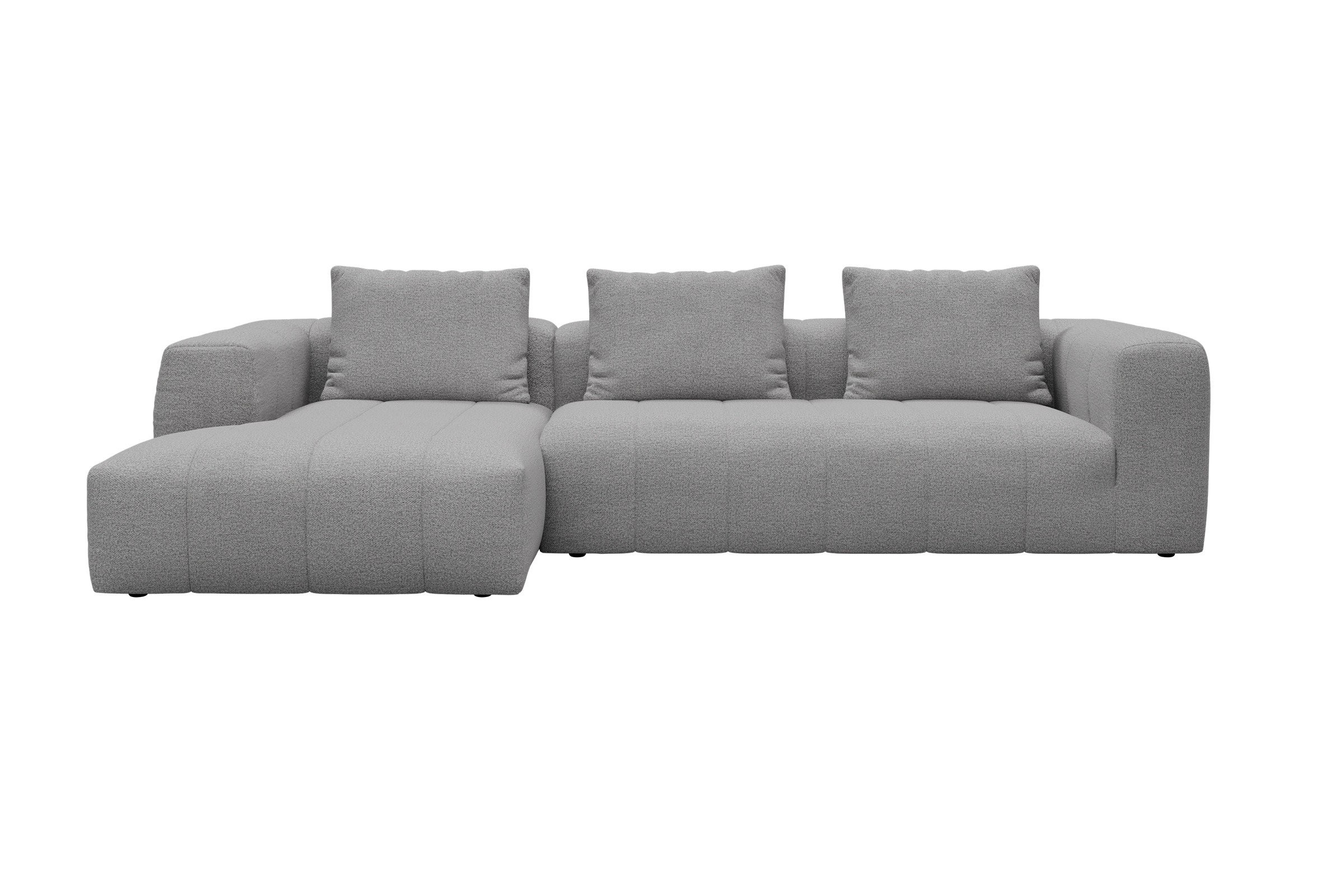 Hugo 2,5-Sitzer Armlehne rechts mit Chaiselongue Sama-Grey moebelfaktor