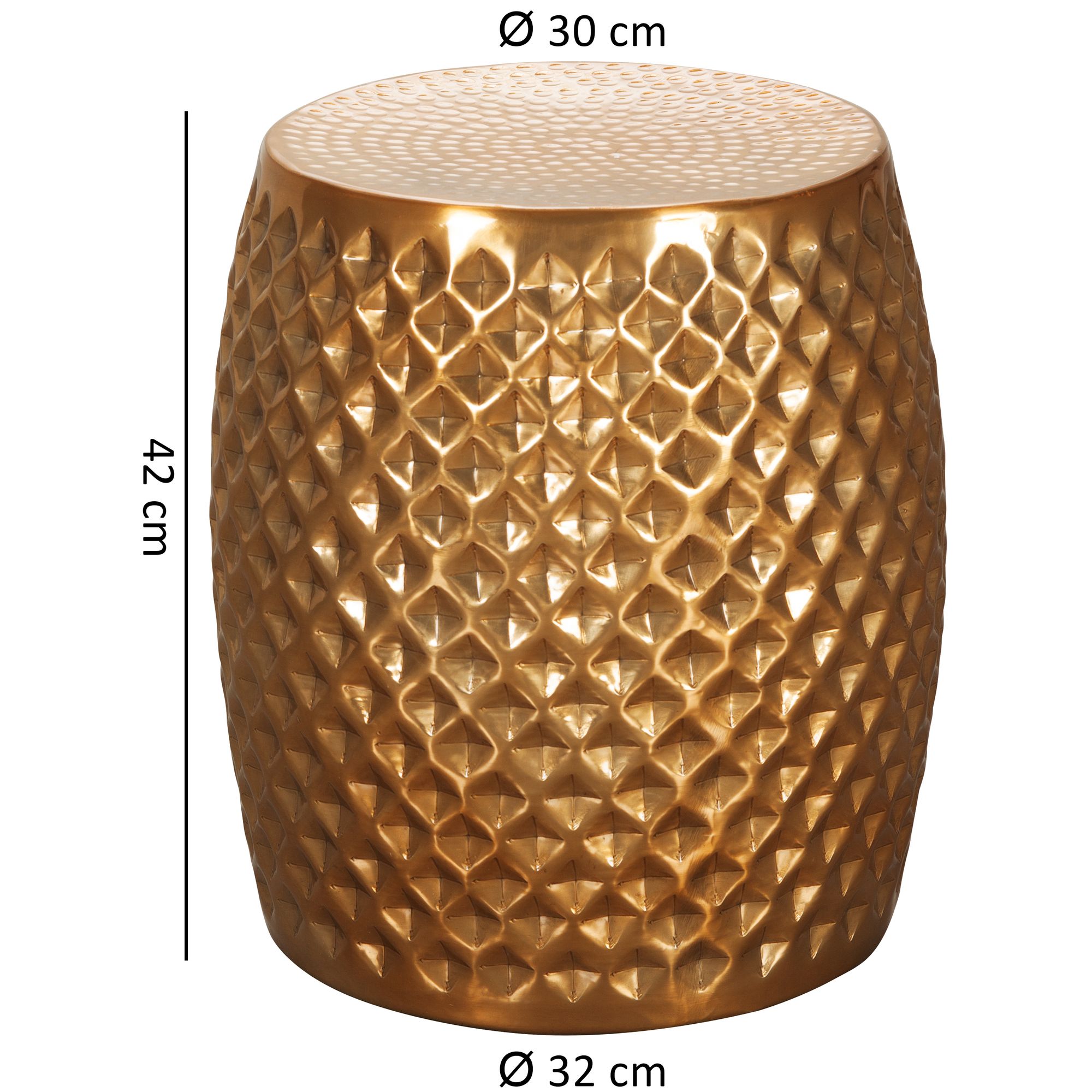 Beistelltisch Reykholt Aluminium Gold Ø 32 cm